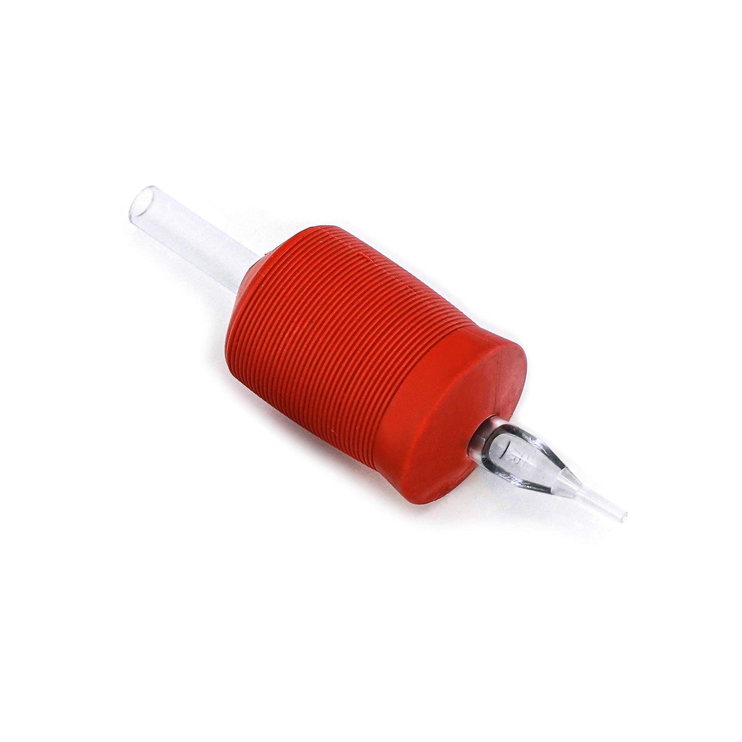 BEZTAT 30mm (6/5" Inch) Ultra Premium Clear Disposable Tubes w/Red Soft Silicone Grip- 15 Pack, Closed Flat Tip (9FT)