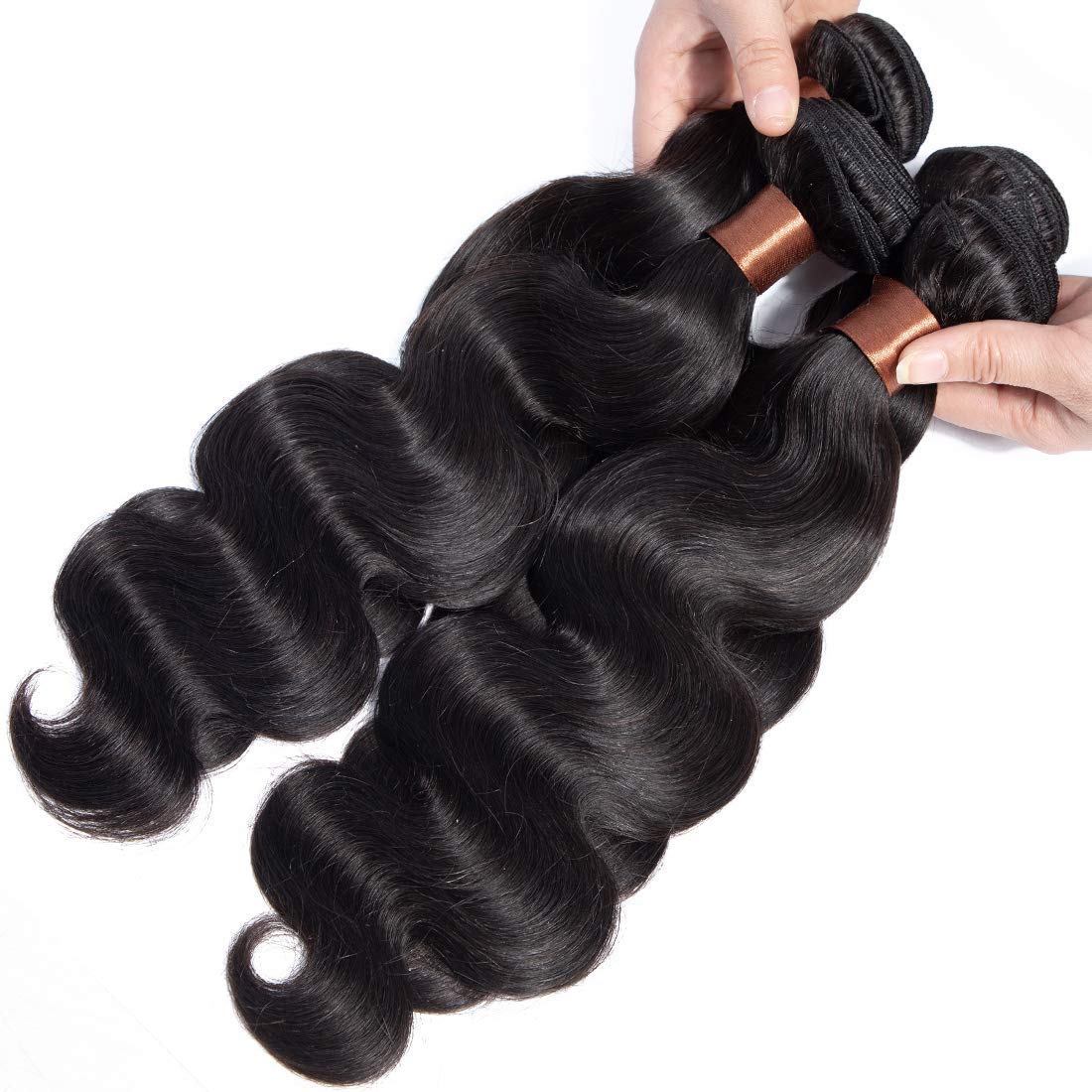 ANGIE QUEEN Brazilian Virgin Hair Human Hair Body Wave One Bundle 100% Unprocessed Human Hair Weave Extention Nature Black Color (16)