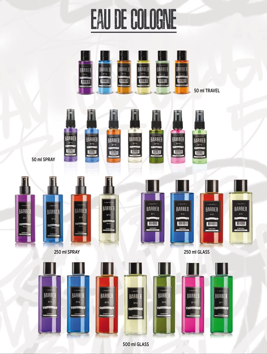 Marmara Barber Cologne - Best Choice of Modern Barbers and Traditional Shaving Fans Travel Size (50 ml, No6)