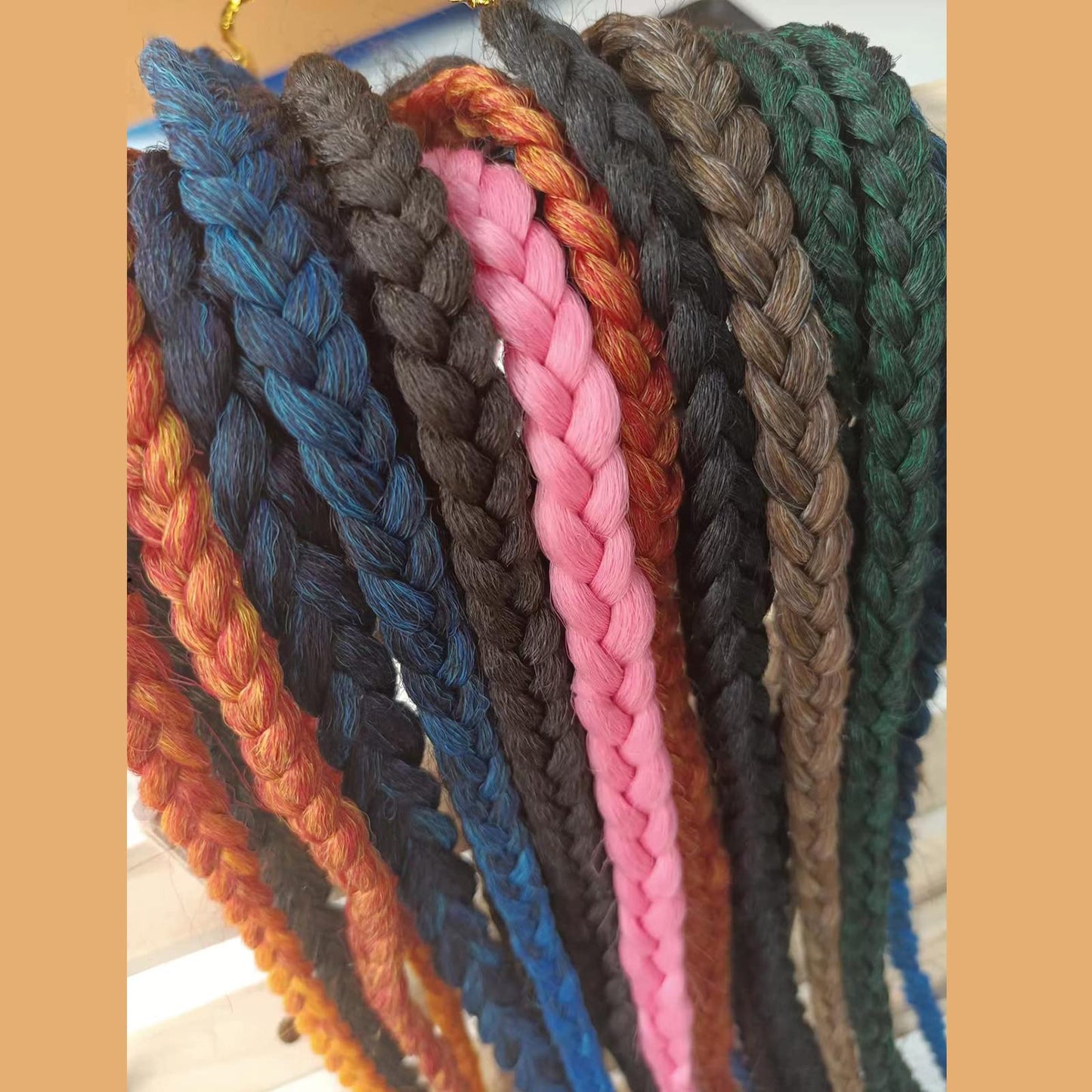 Ombre Pre stretched Braiding Hair, 36 Inch Braid Hair Extensions, 8 packs Multi Color blend braiding hair pre-stretched, Crochet Hair Braiding (36''-8 packs,1b/purple/l.blue)