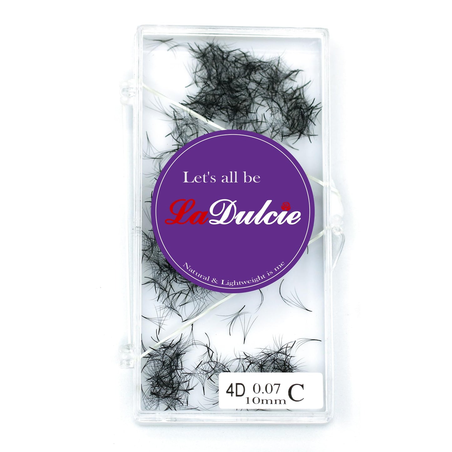 LaDulcie 1000 fans/box. Loose fans handmade pre fans volume eyelash, 0.07, thickness, soft, from VietNam (4D D 14mm)