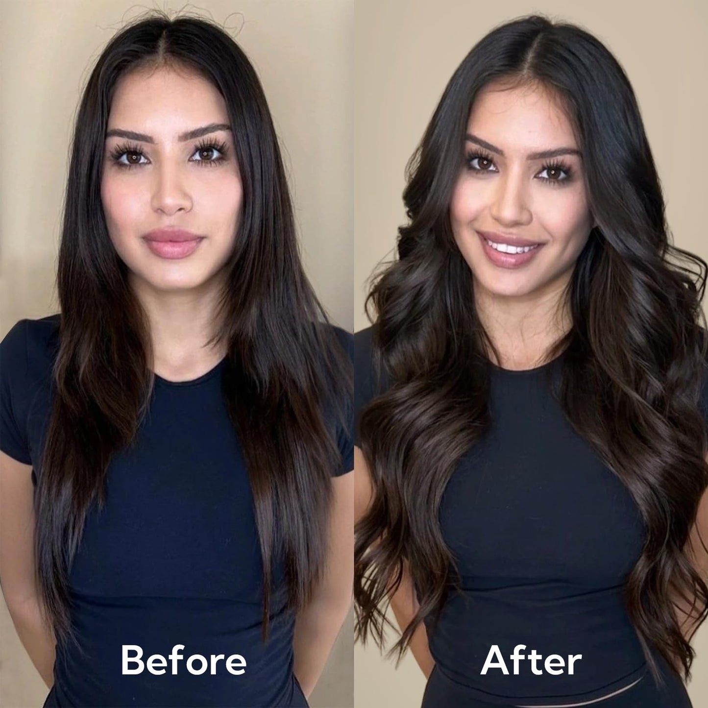 HOTBANANA Tape in Hair Extensions - 16 Inch 40pcs 100g Dark Brown Human Hair - Straight Remy Tape Extensions