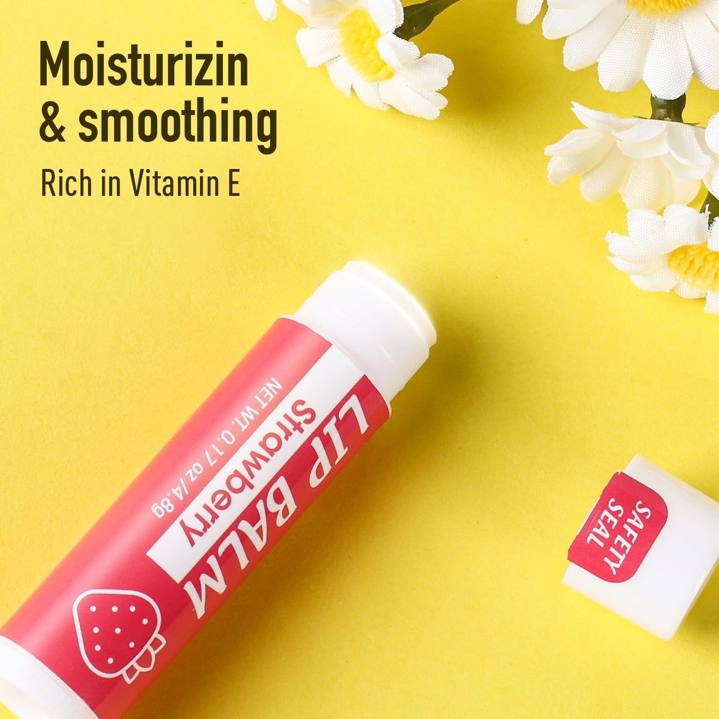 YesBes 64 Pack Lip Balm, Natural Lip Balm Bulk with Vitamin E and Coconut Oil, Moisturizing Lip Balms for Dry Cracked Lips, Lip Balms for Stocking Stuffers - 8 Flavors