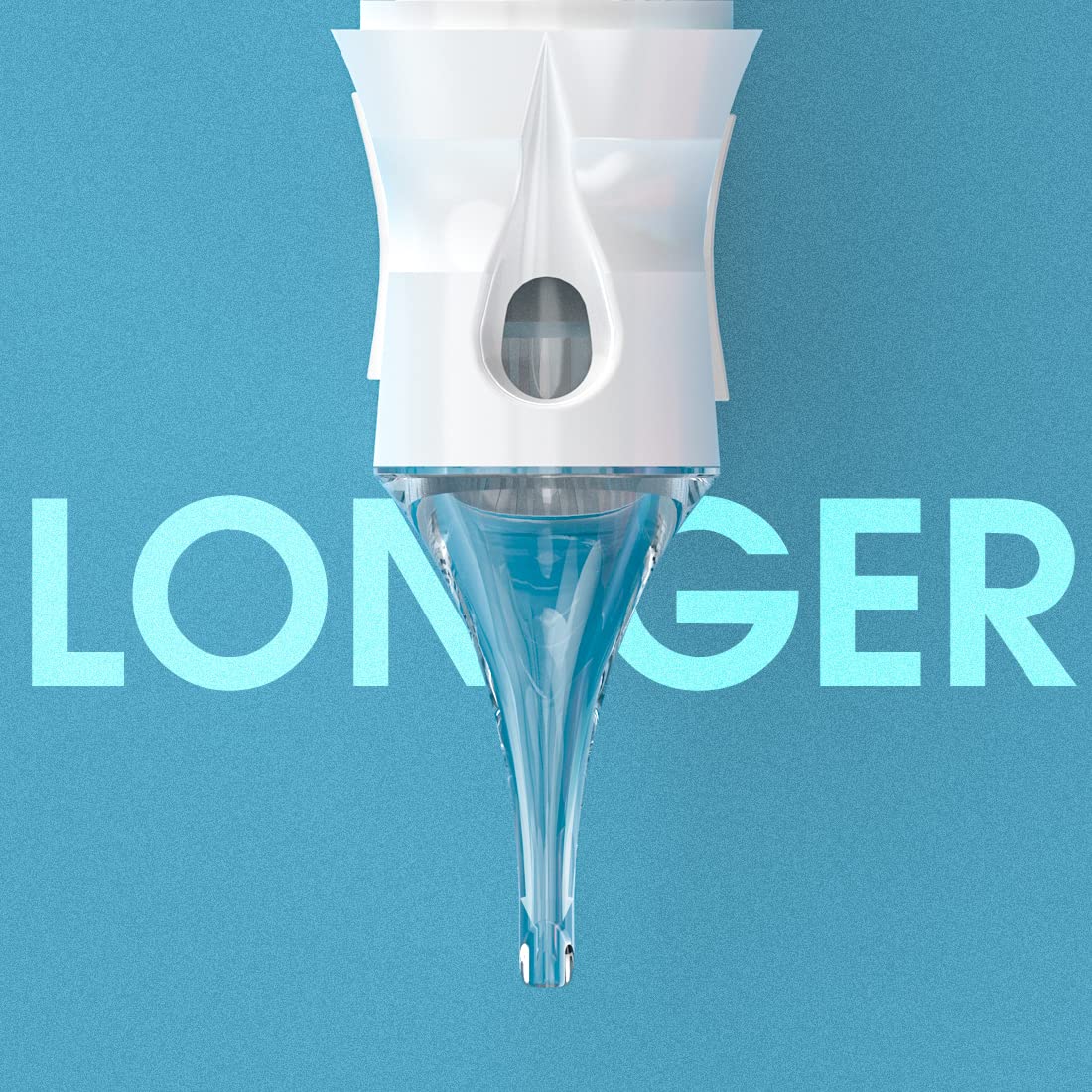 Dragonhawk Tattoo Needles Cartridges, 1005RLT Round Liner Tight Long Taper, 50 Count Needles Kit, Membrane Transparent for Pro Aritsts