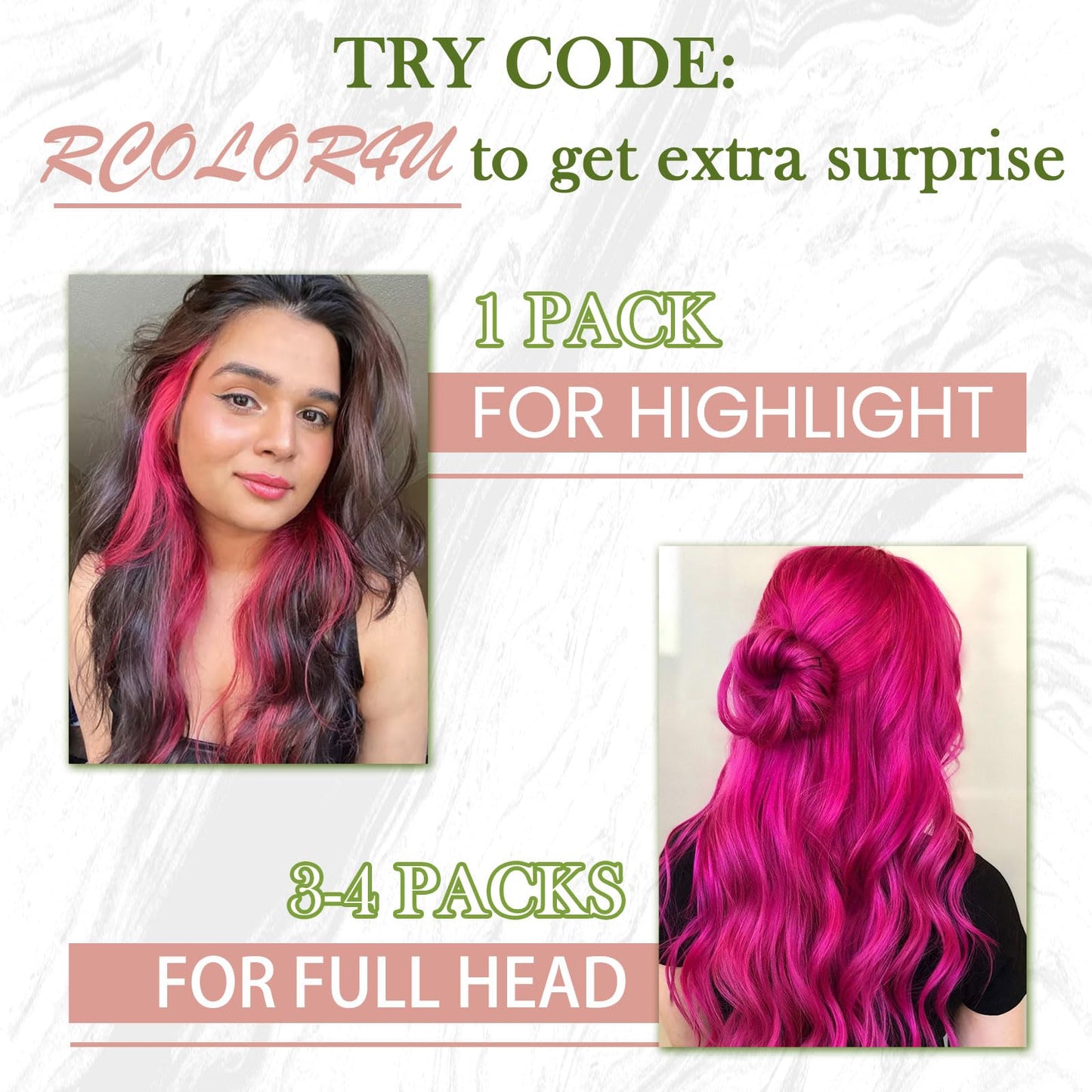 RUNATURE Micro Link Hair Extensions 16 Inch Straight Hot Pink Human Hair 25g 25s