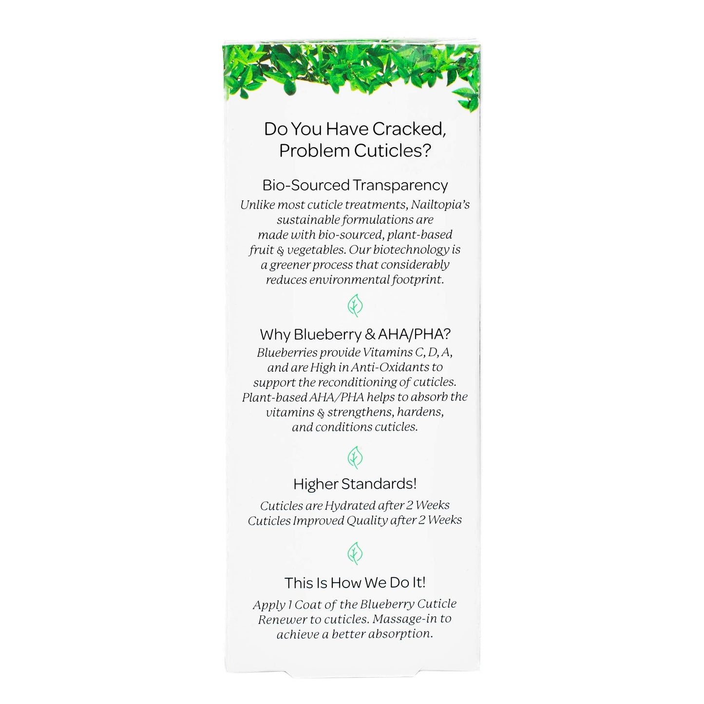 Nailtopia Blueberry Cuticle Renewer - Strengthening Moisturizing Treatment for Dry, Damaged Skin and Nails - Infused with Essential Antioxidants and Vitamins - All Natural, Vegan Formula - 0.41 oz