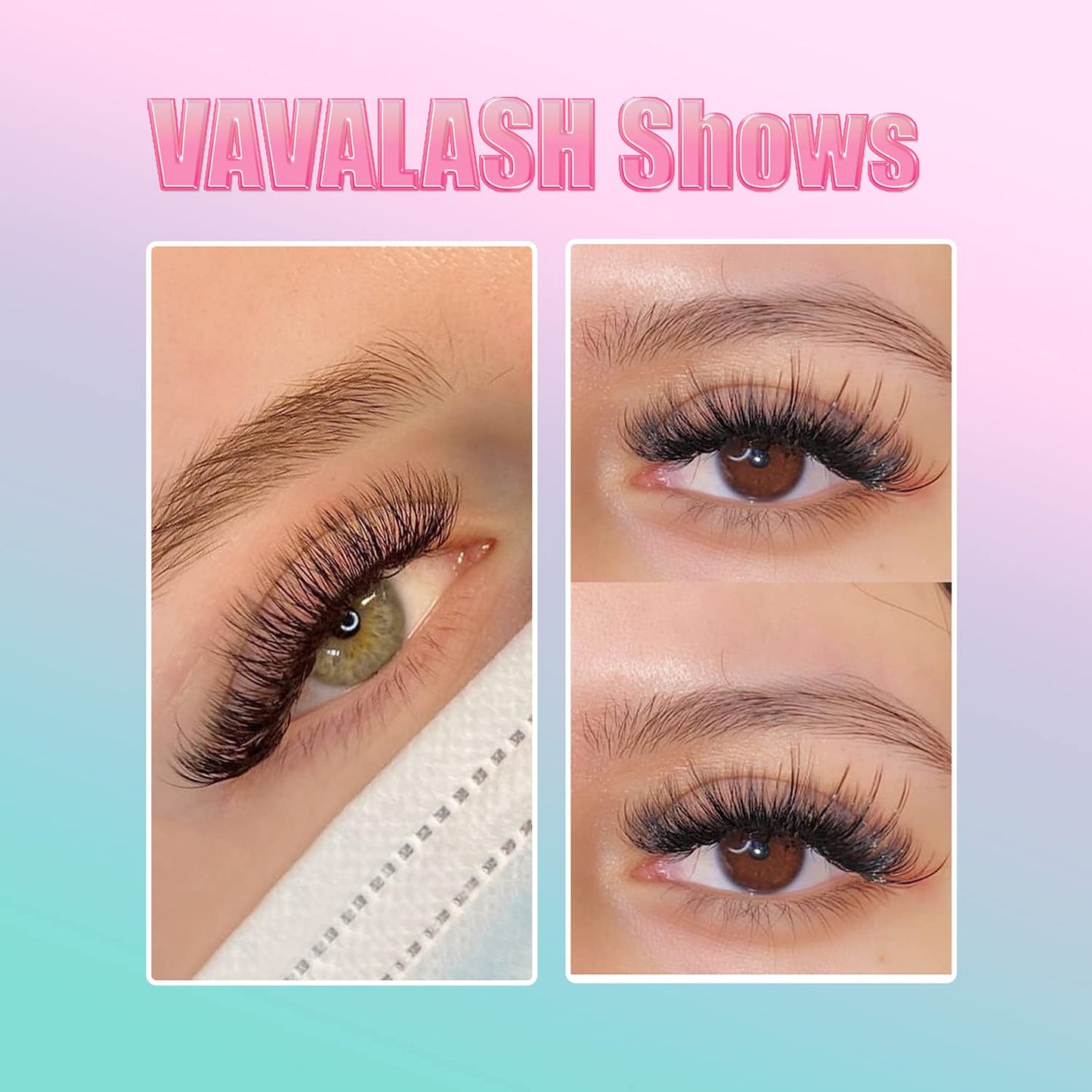 Eyelash Extensions 3D 4D 5D 6D 8D 9D 10D Thickness 0.07/0.1 C/D Curl Eyelashes Middle Stem & Long Stem Heat Bonded Premade Fans Russian Volume Lash Extensions Supplies (Middle Stem 8D-0.07-C-8-15mm)