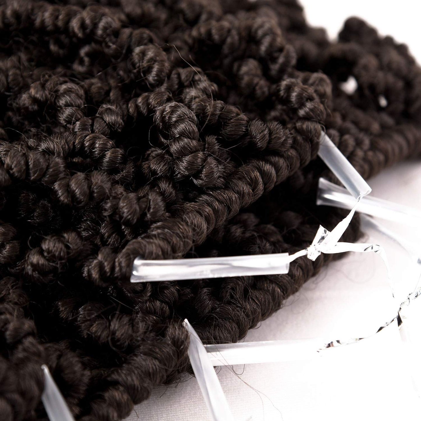 3 Packs Short Curly Spring Pre-twisted Braids Synthetic Crochet Hair Extensions 10 inch 15 strands/pack Ombre Crochet Twist Braids Fiber Fluffy Curly Twist Braiding Hair Bulk (10“ (pack of 3), 4#)