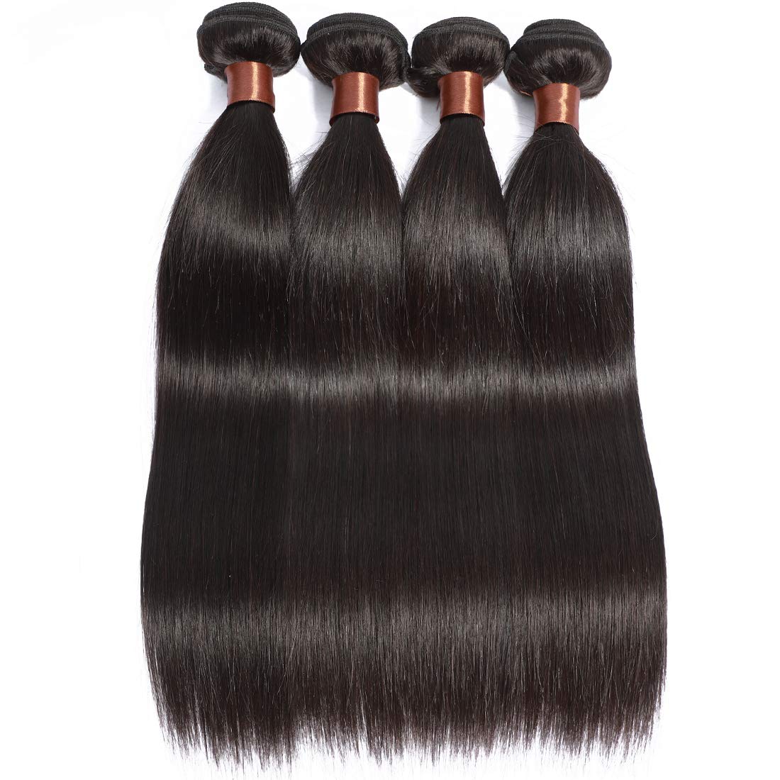 ANGIE QUEEN Brazilian Virgin Straight Hair Human Hair One Bundle 100% Unprocessed Human Hair Extention Weave Nature Black Color (28)