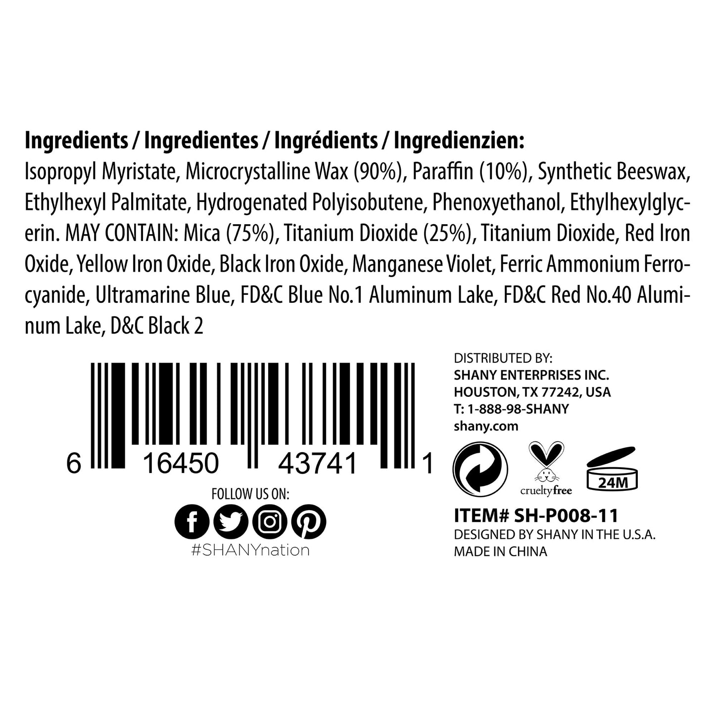 SHANY Slim Liner Eye Pencil - TERRITORIAL