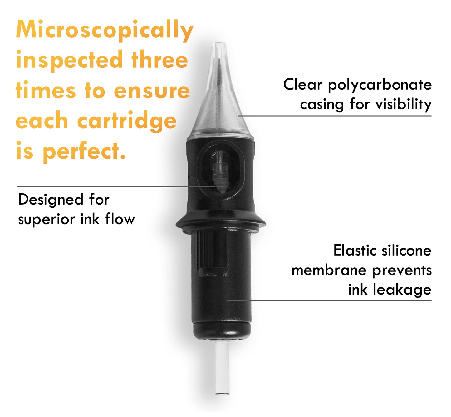 Illusionist Ultra Premium Professional Cartridge Needles w/Grip Wrap Tape #12 Round Liner 20 Pack (1203RL)