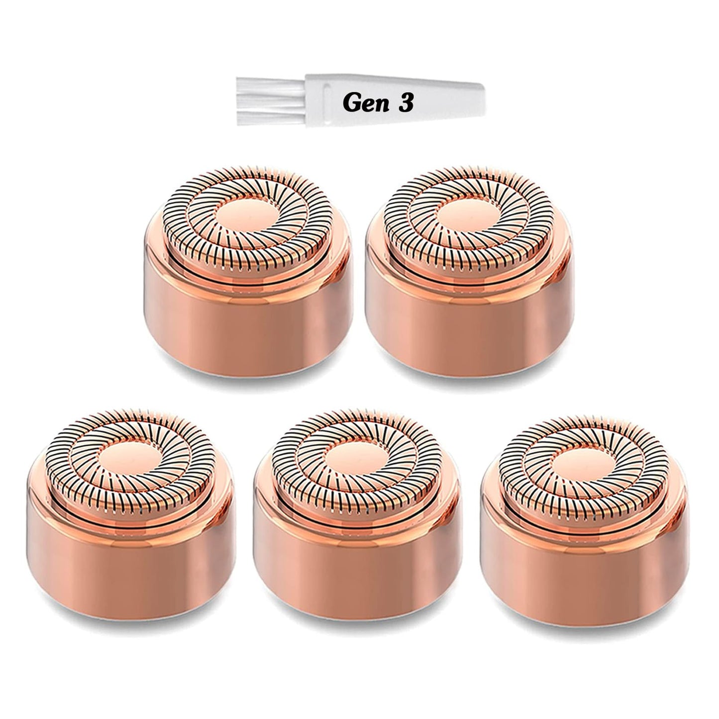 Gen 3 Replacement Heads for New Flawless Facial Hair Remover, Double Ring Floating head for Flawless Generation 3 Shaver, 5 Count