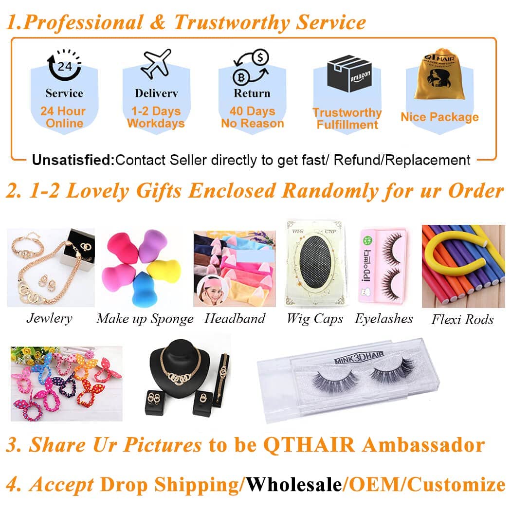 QTHAIR 12A Grade Body Wave Bundles with Frontal Human Hair Bundles with Lace Frontal Body Wave Hair Brazilian Virgin Hair Ear To Ear Frontal with Body Wave Bundles (12 14 14+10 frontal, Natural Color)