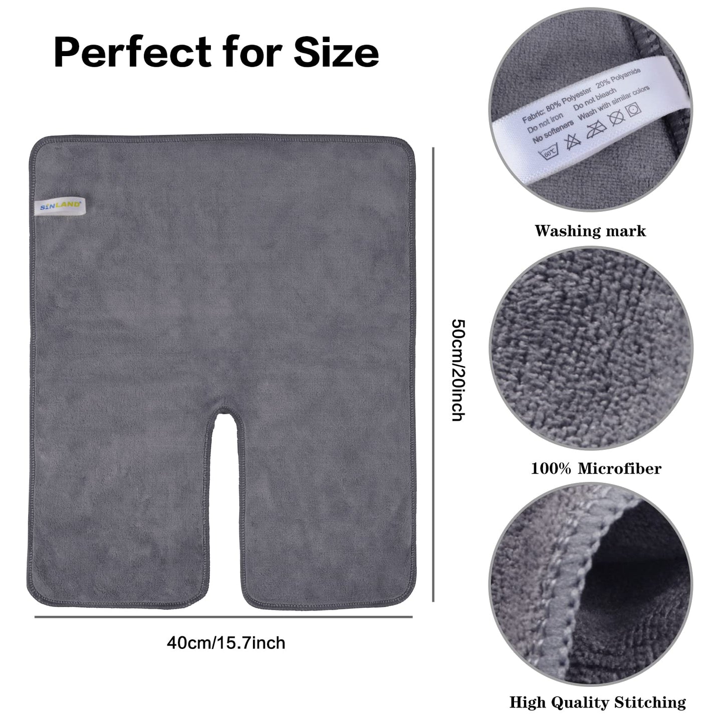 SINLAND Microfiber Esthetician Towels for Facials Mask Removing Face Wrap Soft Facial Cloth with Split Design Spa Towels for Facial Steam Massage and Cleansing