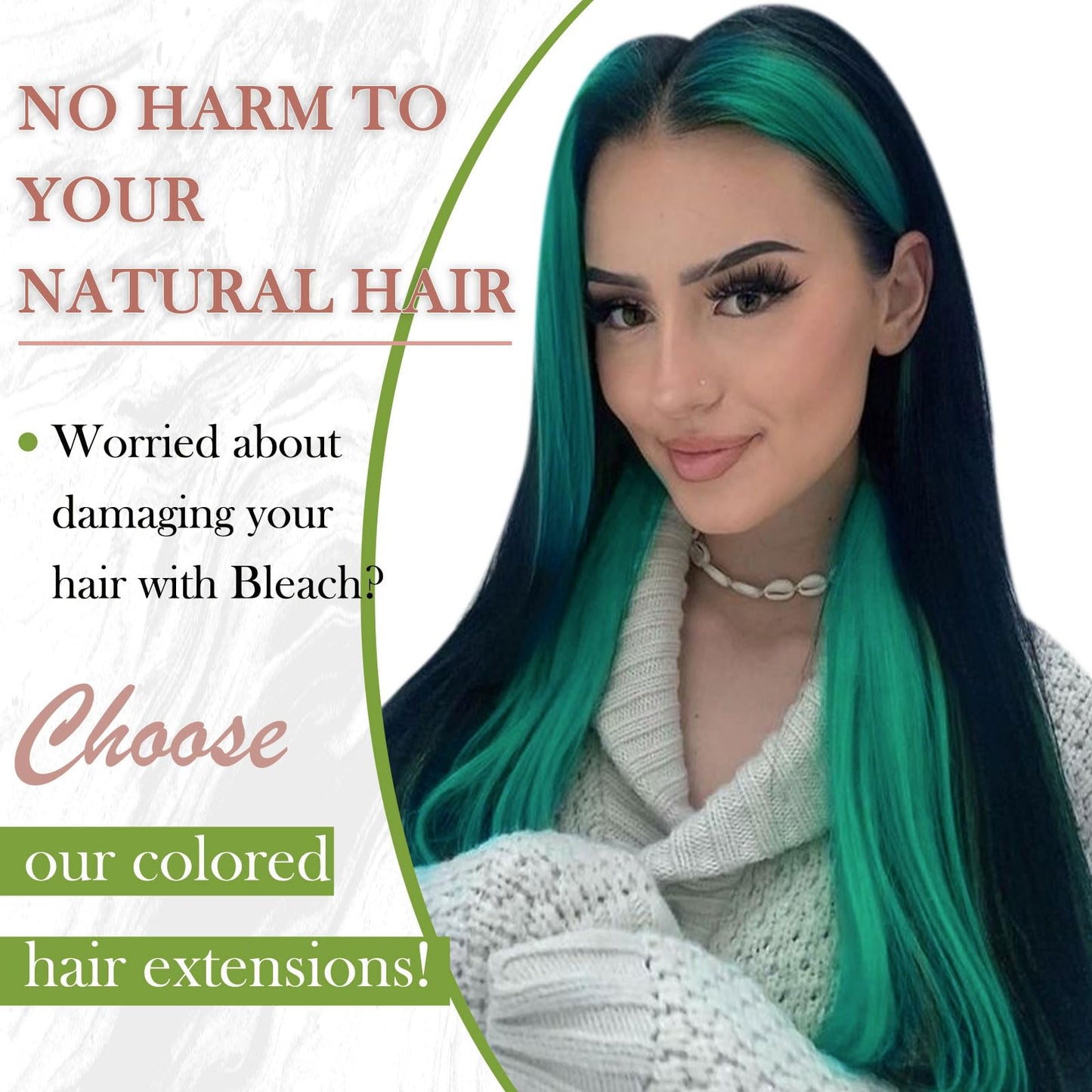 RUNATURE 12 Inches Tape in Human Hair Extensions - Teal Colored Invisible Tape ins for Women - 20g 10pcs