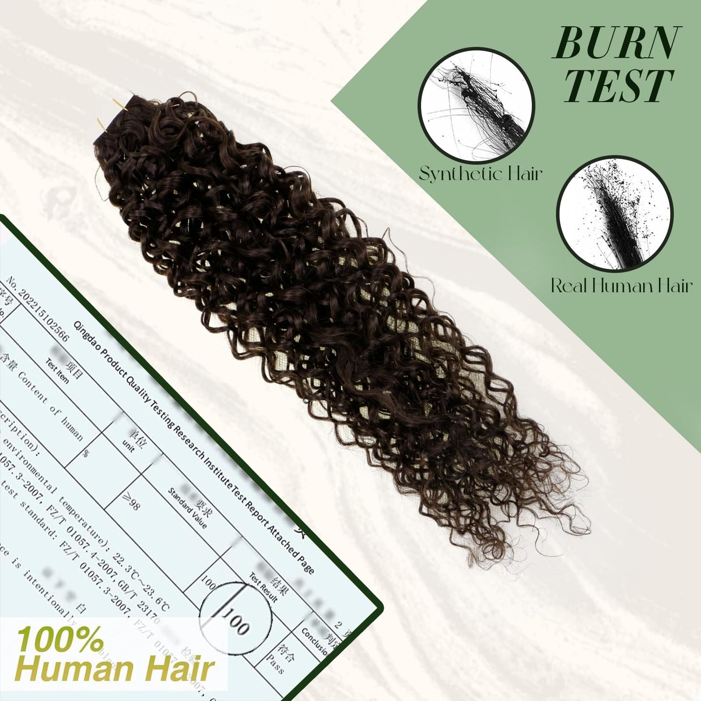 RUNATURE Curly Tape in Hair Extensions Human Hair Dark Brown Natral Wave 14 Inch Tape ins Human Hair Extensions Curly Tape in Remy Hair Extensions Silky Curly Human Hair Tape In Extensions 50g 20pcs