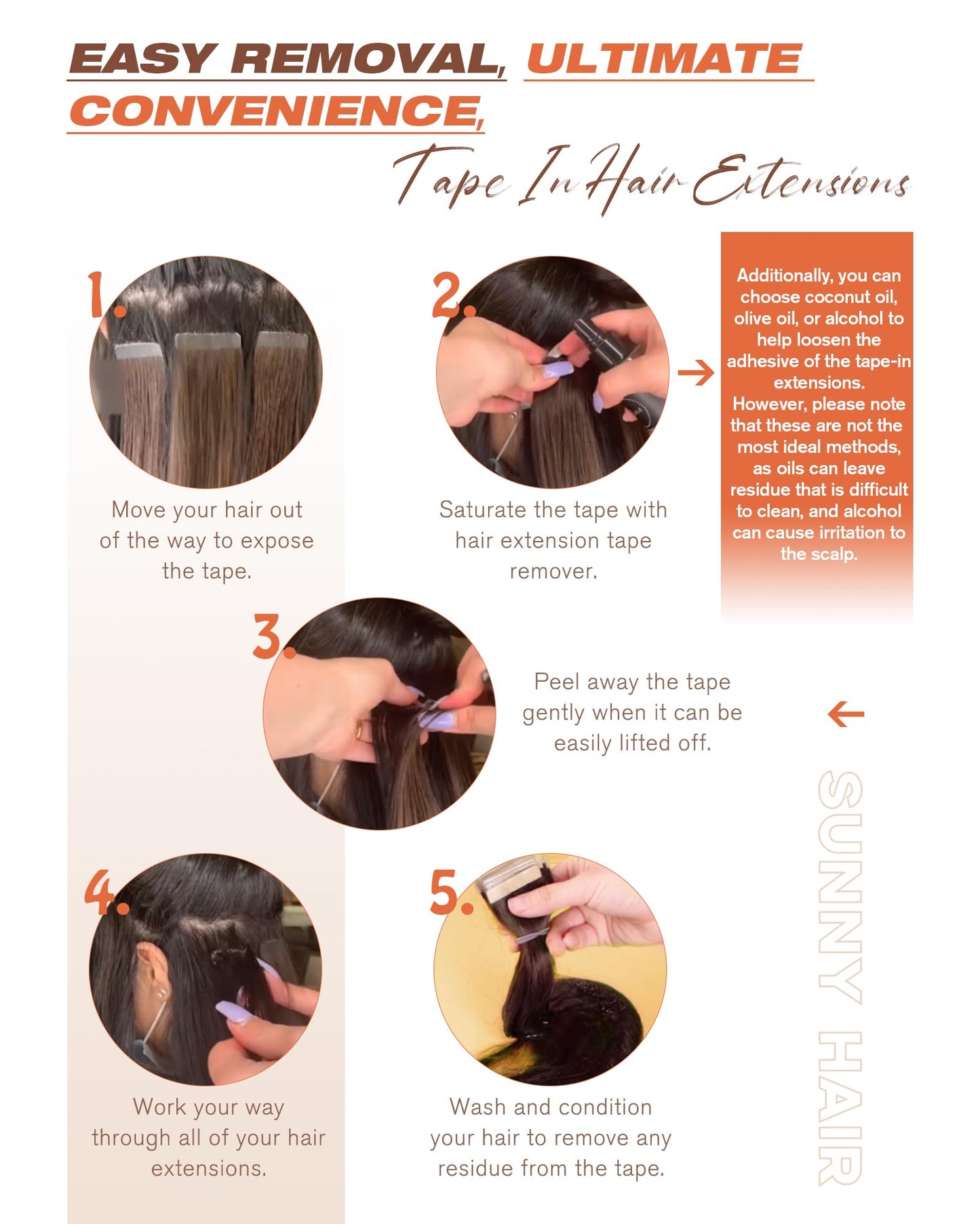 Sunny Hair Tape in Hair Extensions Real Human Hair Invisible Remy Hair Extensions Tape ins for Women Jet Black 24 inch 20Pcs 50G