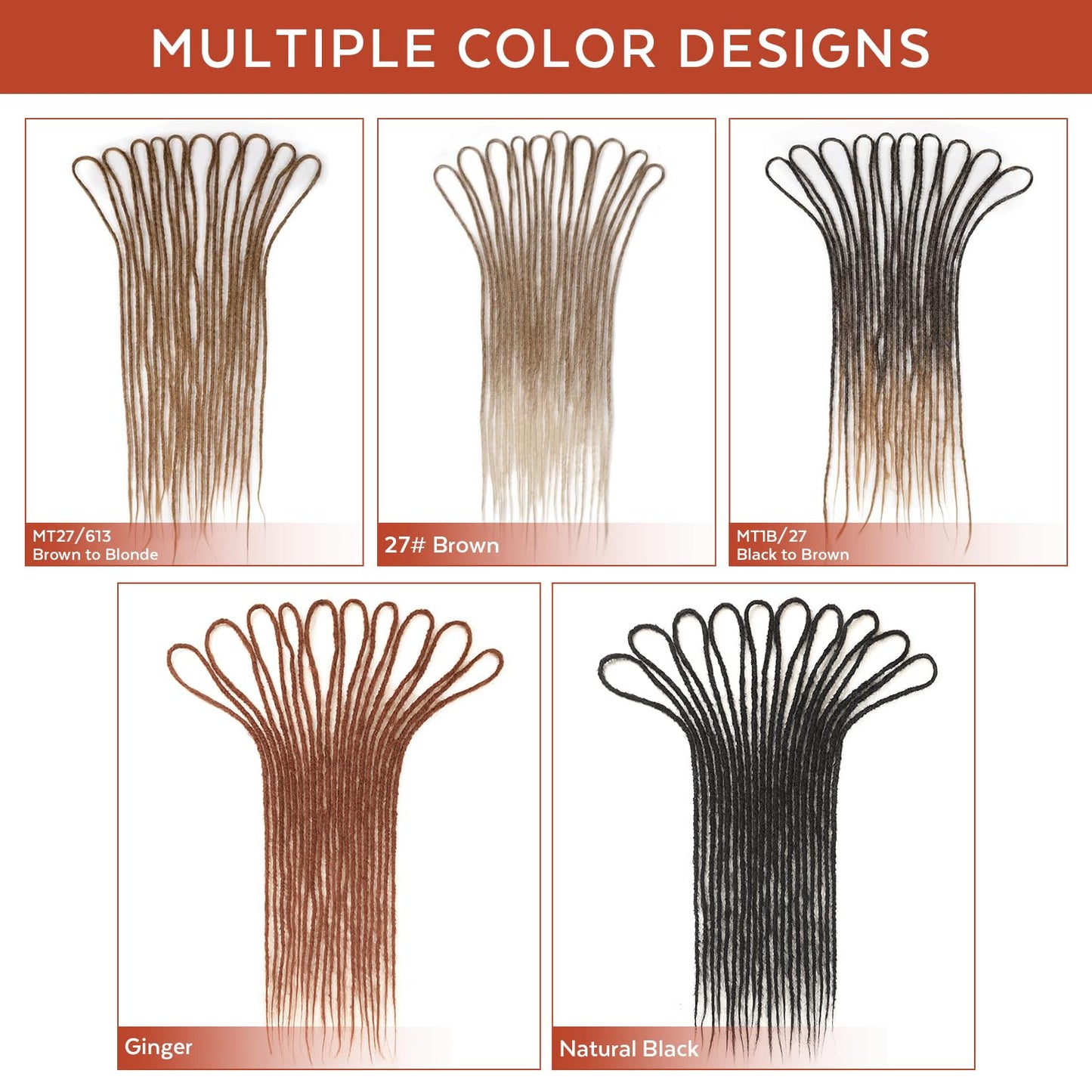 HANNE Natural Black Double Ended Synthetic Dreadlock Extensions for Women and Men Crochet Locs Hair DE Dreads 20 Inch 10 Strands Crochet Dreads Extensions (20 Inch DE Dreads, 1B)