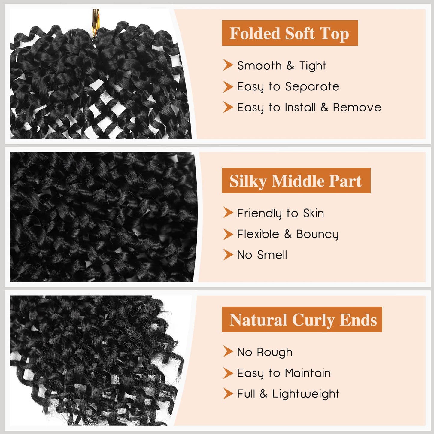 WIGER Kinky Curly Braiding Hair Marlybob Crochet Hair Black Jerry Curly Passion Twist Hair Medium Length Curly Crochet Braids Synthetic Kinky Twist Hair (3 Packs)