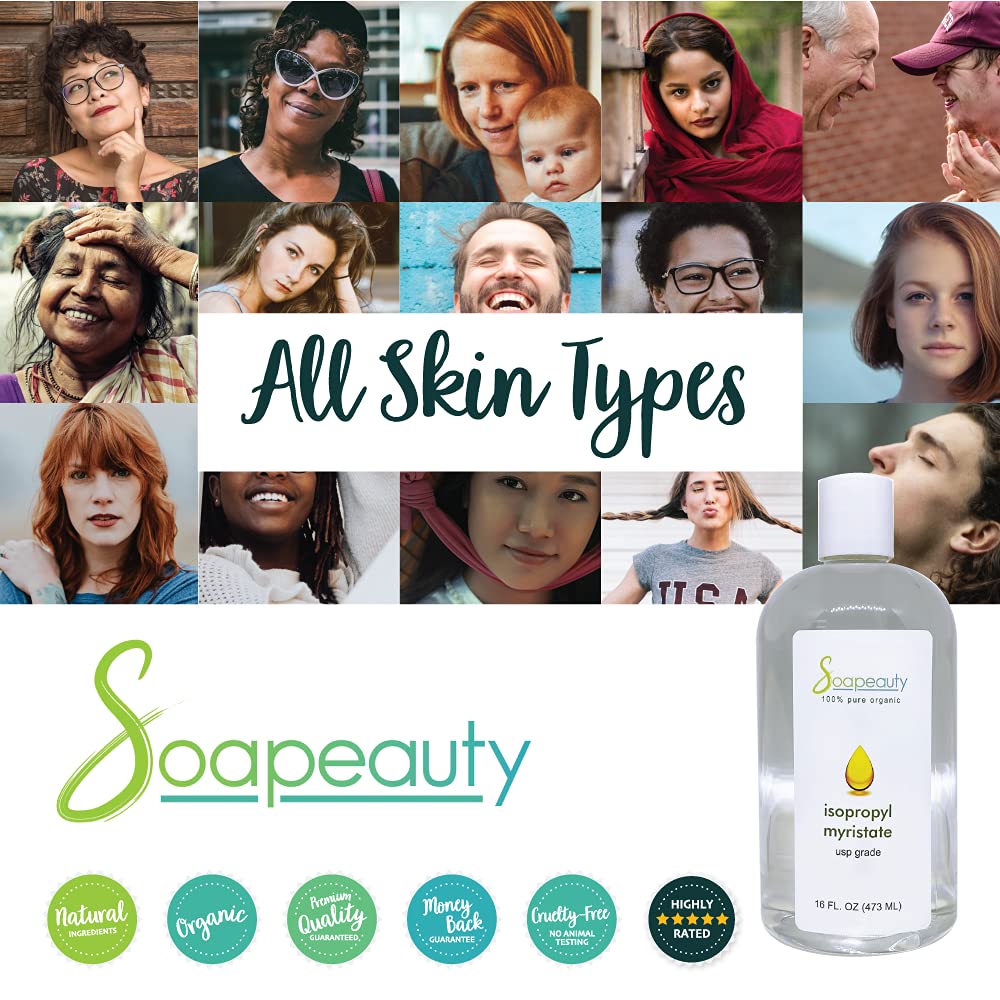 ISOPROPYL Myristate Cosmetic Grade for Soap Making, Fragrances, Shampoo, Creams & Lotion, Makeup & Adhesive Remover, Antiperspirants & Deodorants | 24 fl oz (2 x 12 fl oz)