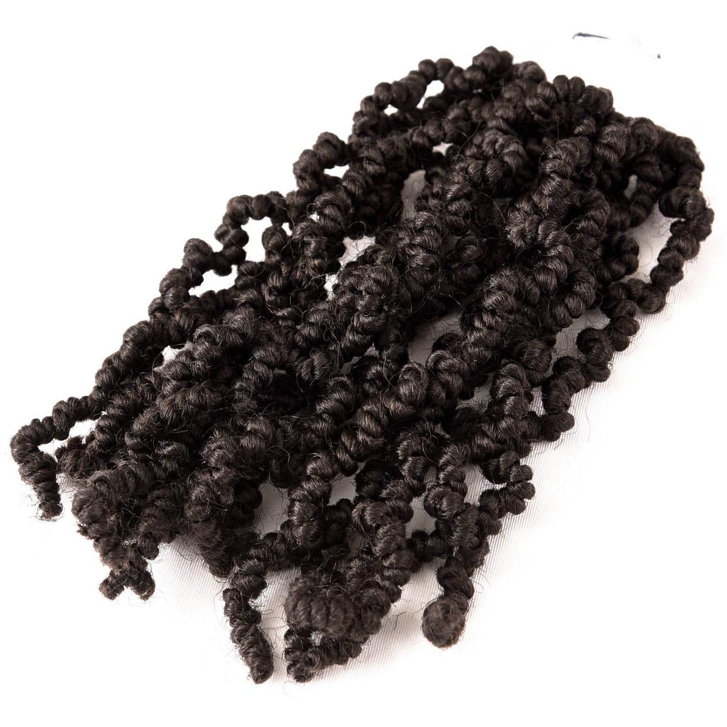 3 Packs Short Curly Spring Pre-twisted Braids Synthetic Crochet Hair Extensions 10 inch 15 strands/pack Ombre Crochet Twist Braids Fiber Fluffy Curly Twist Braiding Hair Bulk (10“ (pack of 3), 4#)