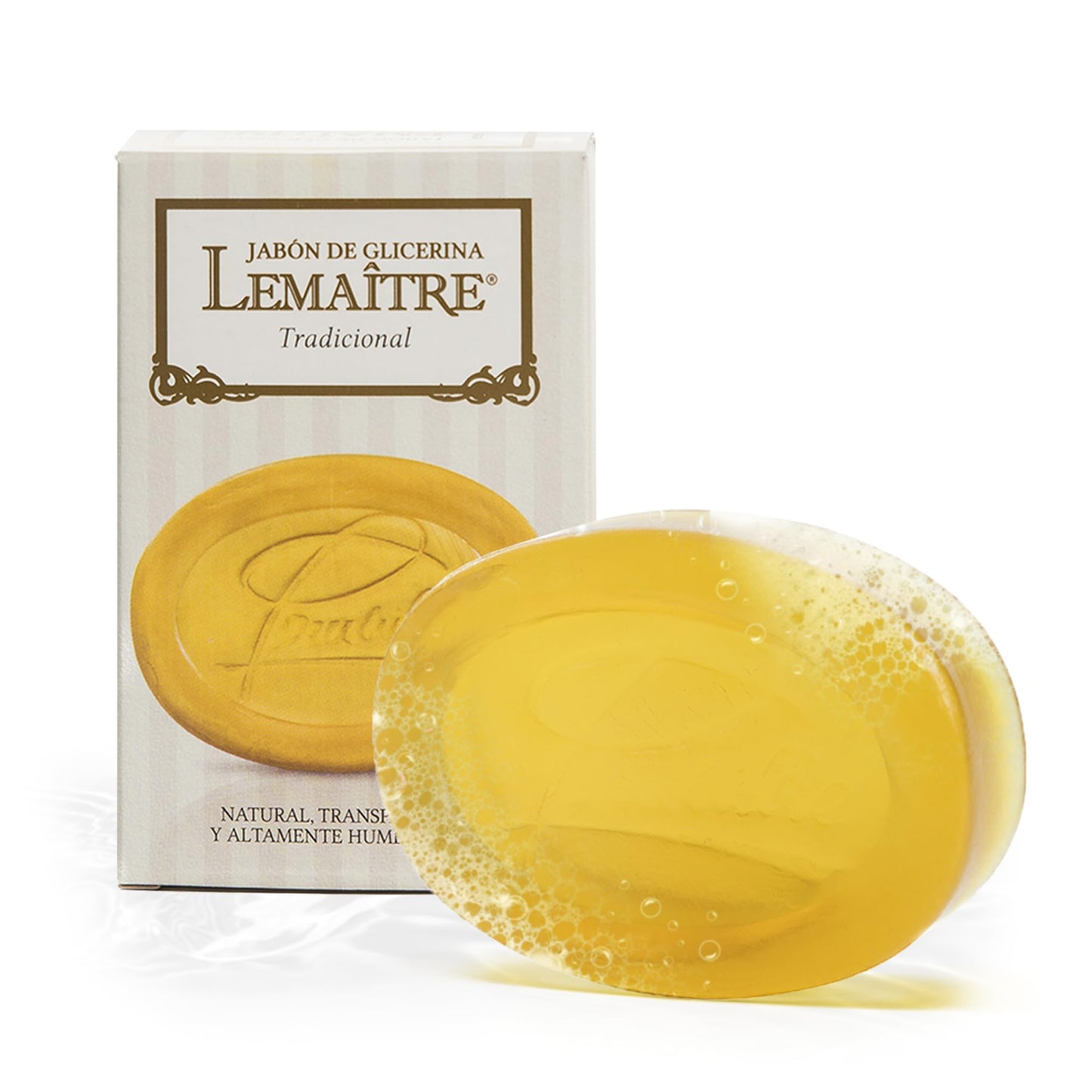 LEMAITRE Glycerin Soap - Vegan Transparent Bar, Gentle Cleanse, Vegan Bar, Cruelty-Free, Fragrances & Skin care for Women, Men (3.17 Ounce (Pack of 1), Traditional)