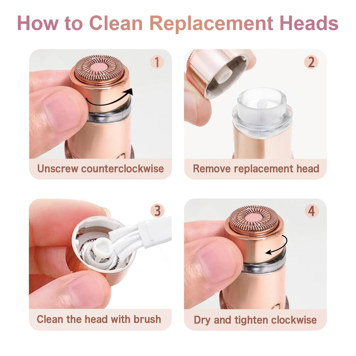 Gen 3 Replacement Heads for New Flawless Facial Hair Remover, Double Ring Floating head for Flawless Generation 3 Shaver, 5 Count