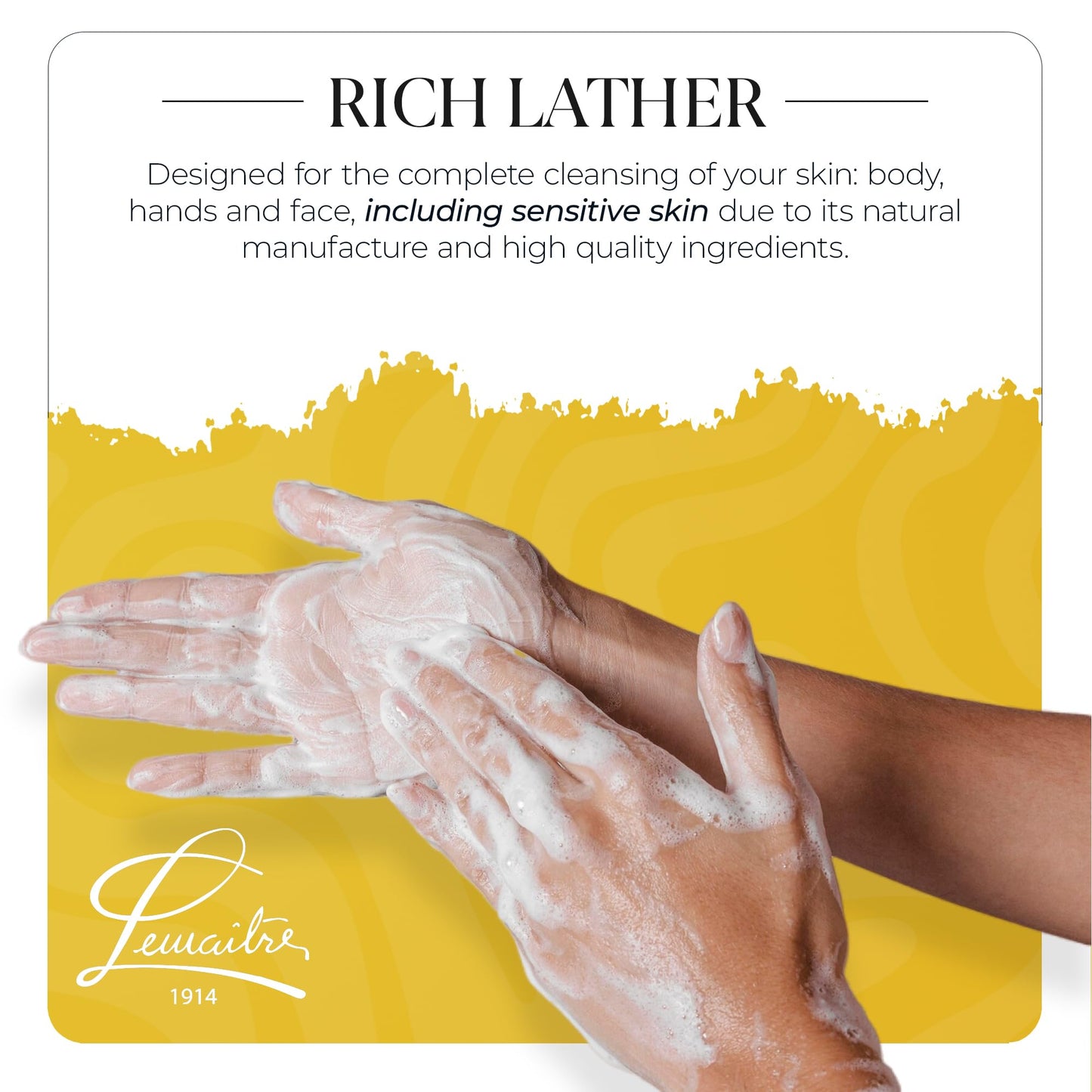 LEMAITRE Glycerin Soap - Vegan Transparent Bar, Gentle Cleanse, Vegan Bar, Cruelty-Free, Fragrances & Skin care for Women, Men (3.17 Ounce (Pack of 1), Traditional)