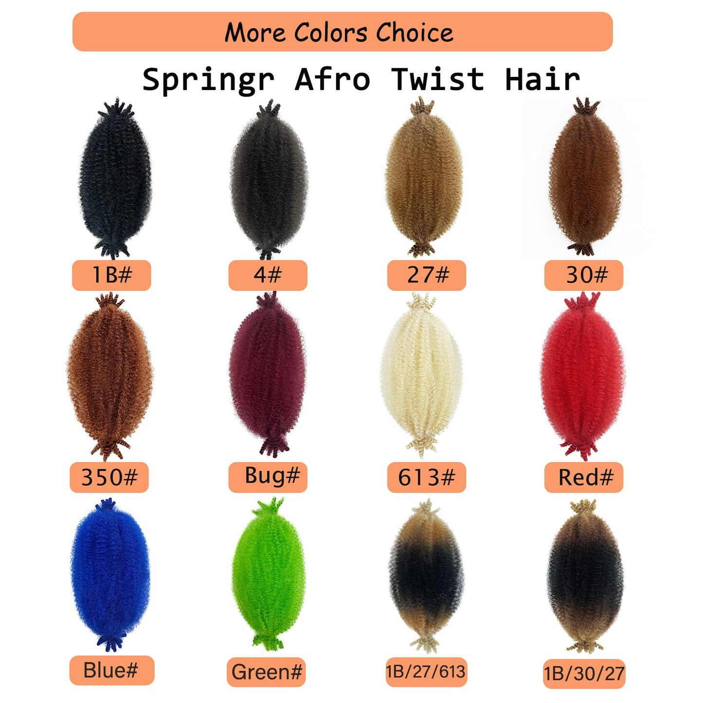 Marley Twist Braiding Hair 8 Inch Pre-Separated Springy Afro Twist Hair Kinky Twist Crochet Hair Braids for Distressed Soft Locs Spring Twist Hair for Black Women (2#, 8 Inch(Pack of 3))