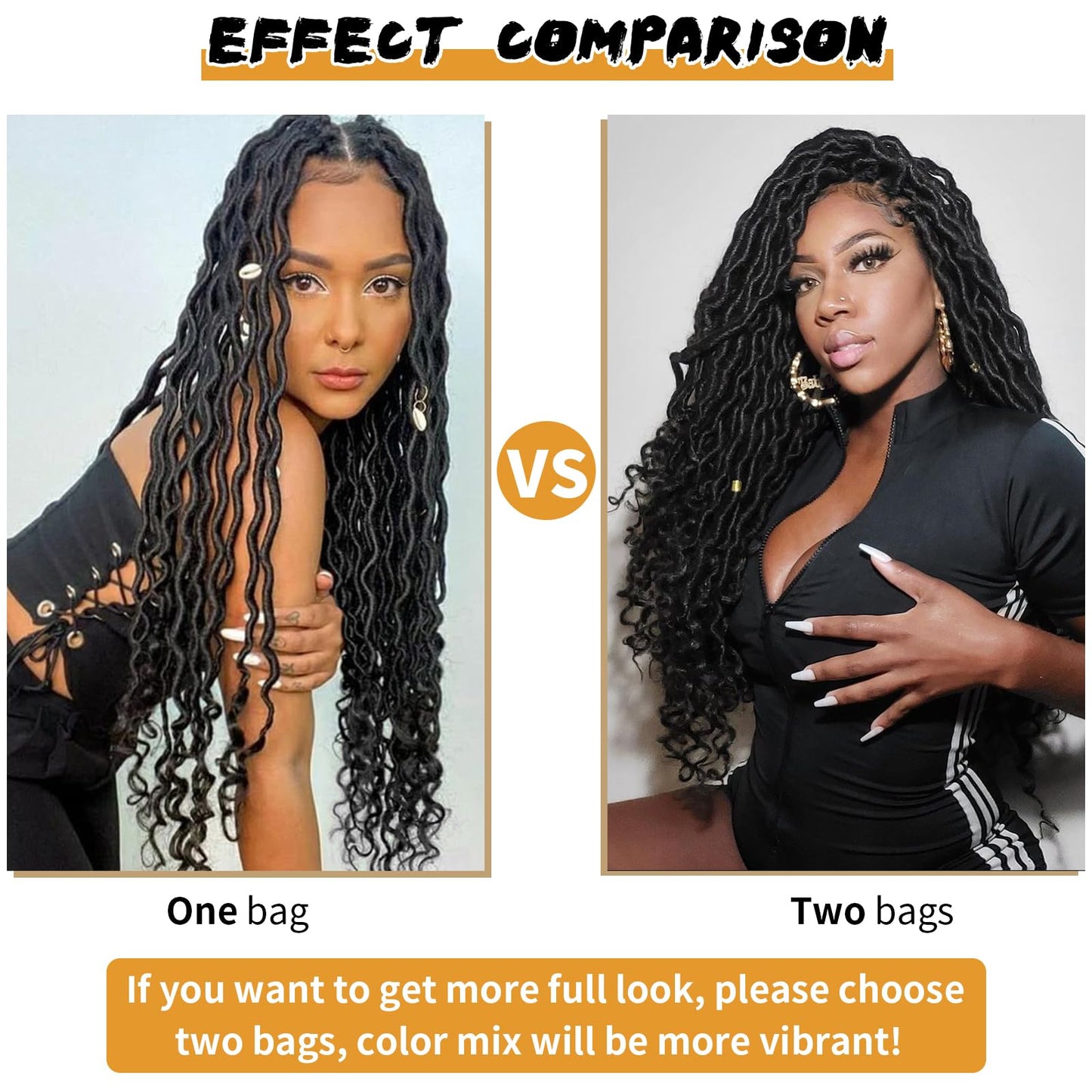 Ginger Goddess Locs Crochet Hair 18 Inch 6 Packs Pre Looped Goddess Faux Locs Crochet Hair For Black Women Soft Crochet Goddess Locs With Curly Ends(350#, 18 Inch, 6 Packs)