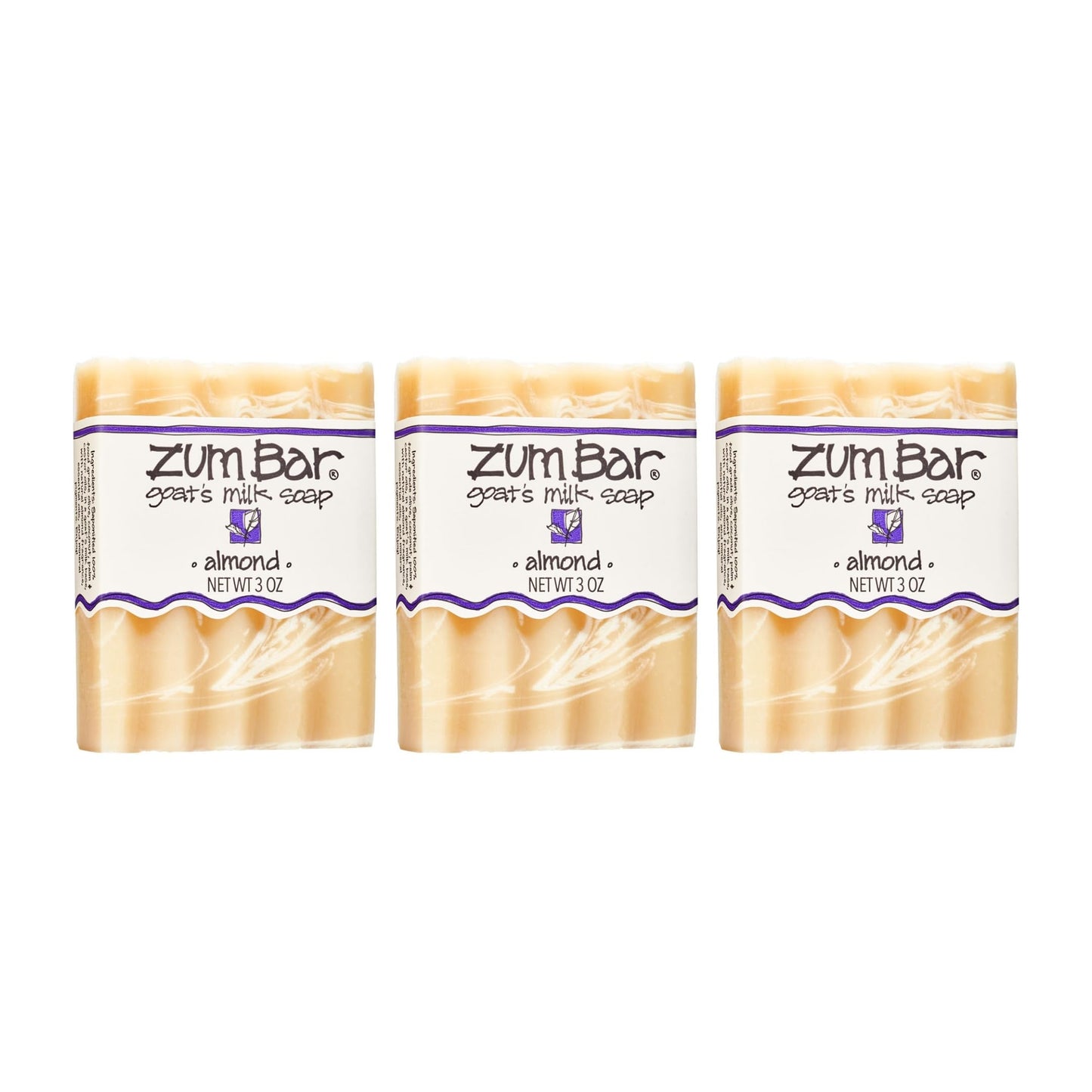 Zum Bar Goat's Milk Soap - Almond - 3 oz (3 Pack)
