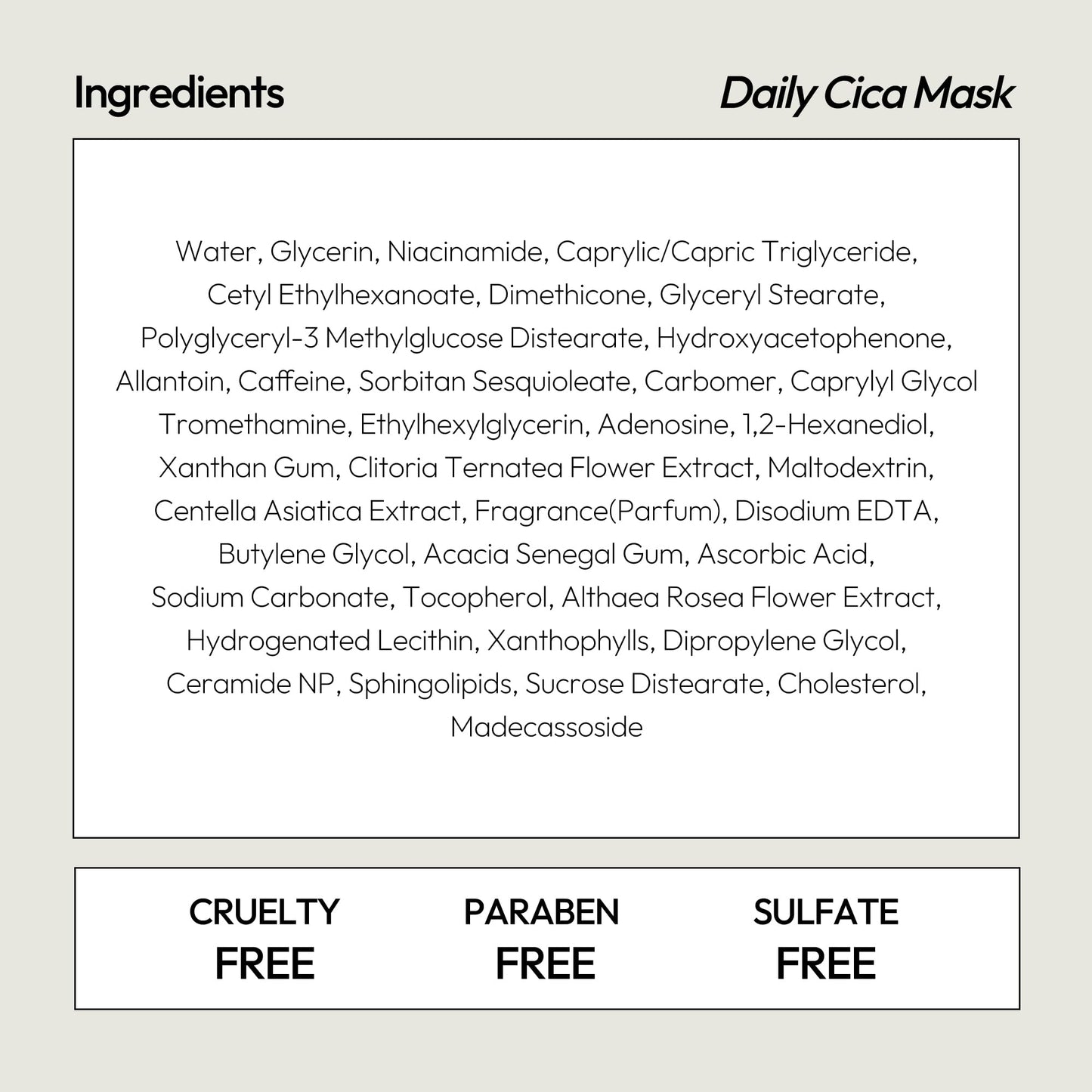 LAPCOS Cica Sheet Mask, Daily Face Mask with Cantella Plant Extract to Regenerate and Revitalize Skin, Korean Beauty Favorite, 5-Pack