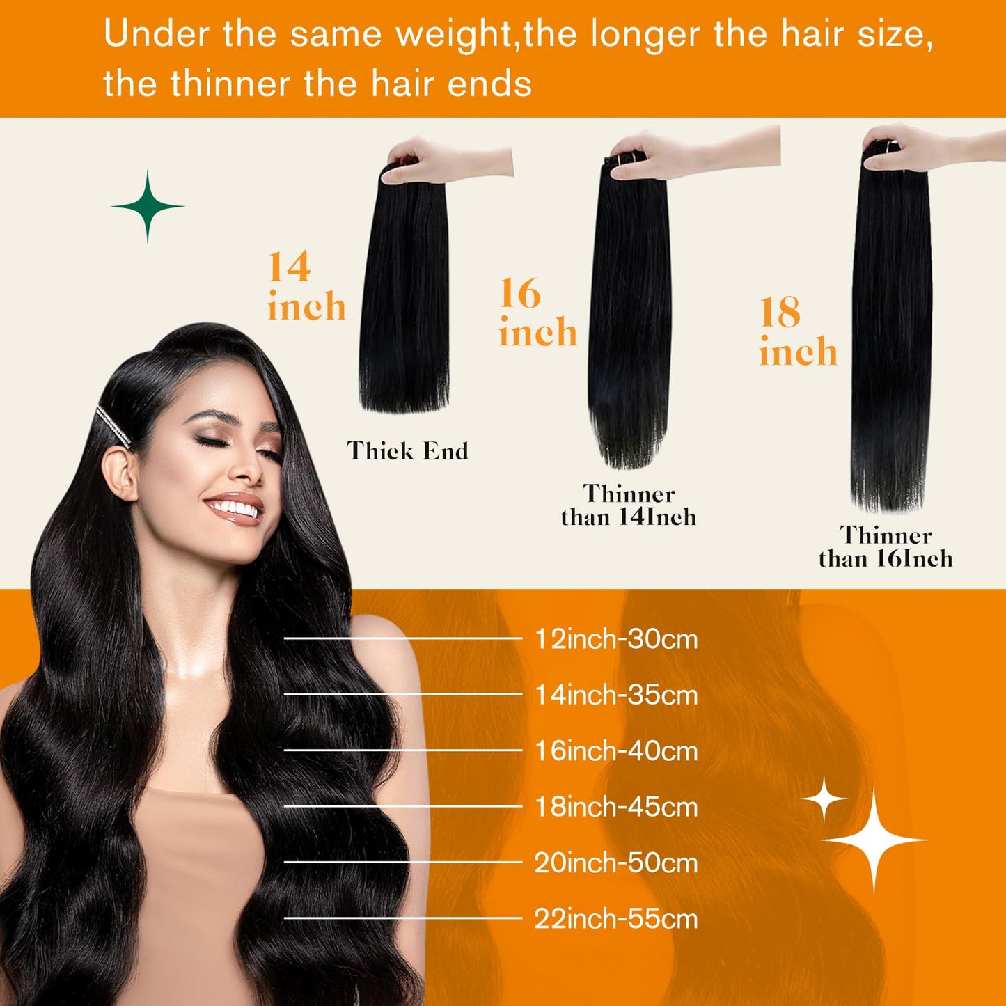 Easyouth Clip in Hair Extensions Real Human Hair Balayage Clip on Hair Extensions for Thick Hair Dark Brown Fading to Caramel Blonde Mix Brown for Long Straight Hair 22In 120G 7Pcs