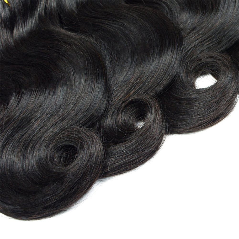 6 Bundles Brazilian Body Wave Virgin Hair Extension Human Hair Bundles 8 Inch Short Human Hair Virgin Brazilian Hair 50g/Bundle Human Hair Extensions (8"8"8"8"8"8", Natural)