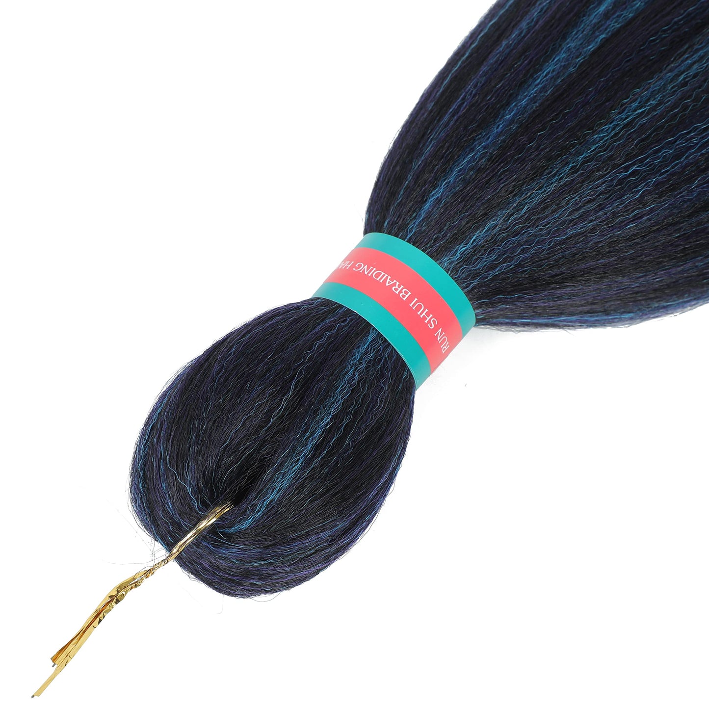 Ombre Pre stretched Braiding Hair, 36 Inch Braid Hair Extensions, 8 packs Multi Color blend braiding hair pre-stretched, Crochet Hair Braiding (36''-8 packs,1b/purple/l.blue)