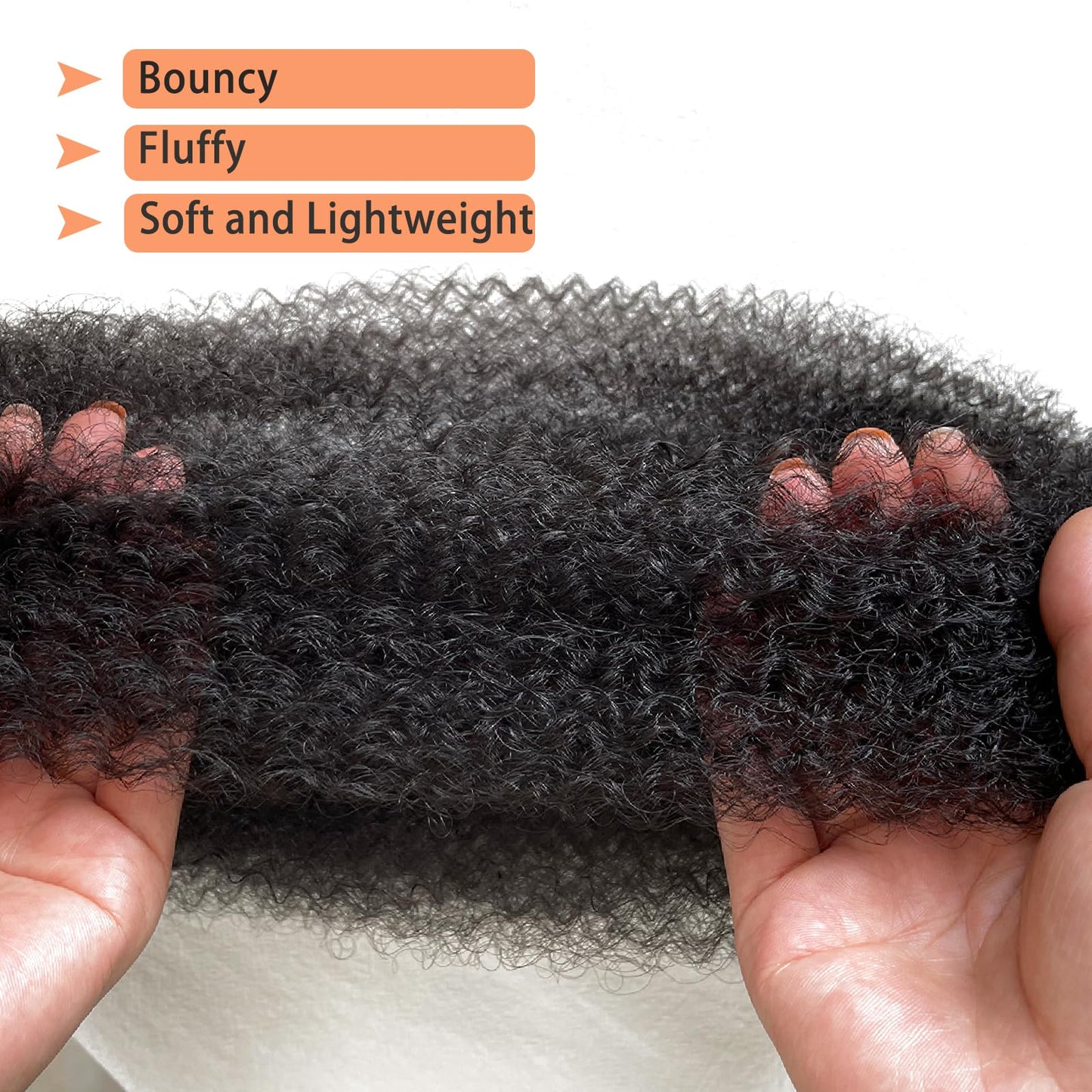 Marley Twist Braiding Hair 8 Inch Pre-Separated Springy Afro Twist Hair Kinky Twist Crochet Hair Braids for Distressed Soft Locs Spring Twist Hair for Black Women (2#, 8 Inch(Pack of 3))