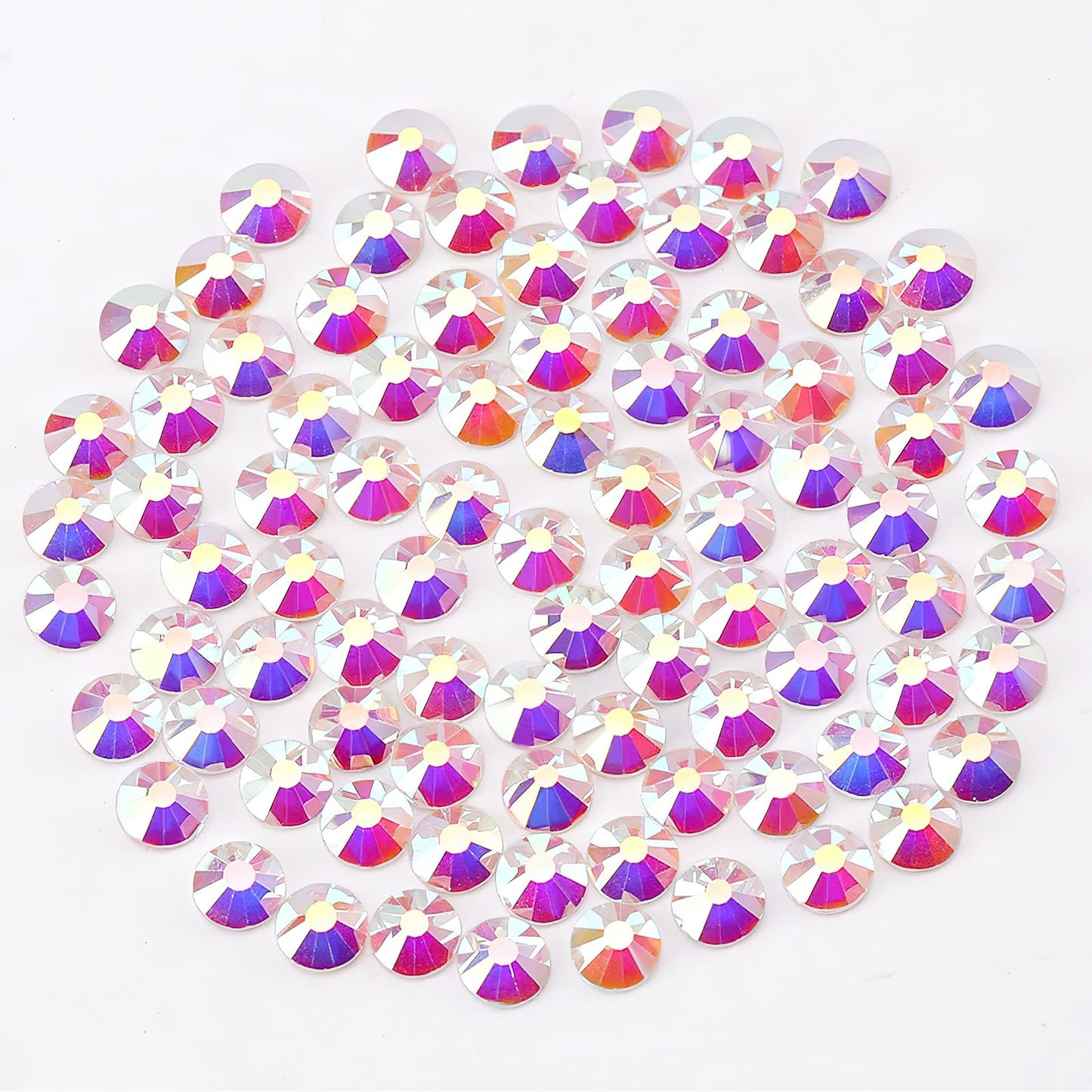 Novani Rhinestones 1440pcs SS20 Glass Rhinestones Crystal Flatback Gemstones for Crafts Nails Makeup Bags and Shoes Decoration（SS20, Transparent AB）