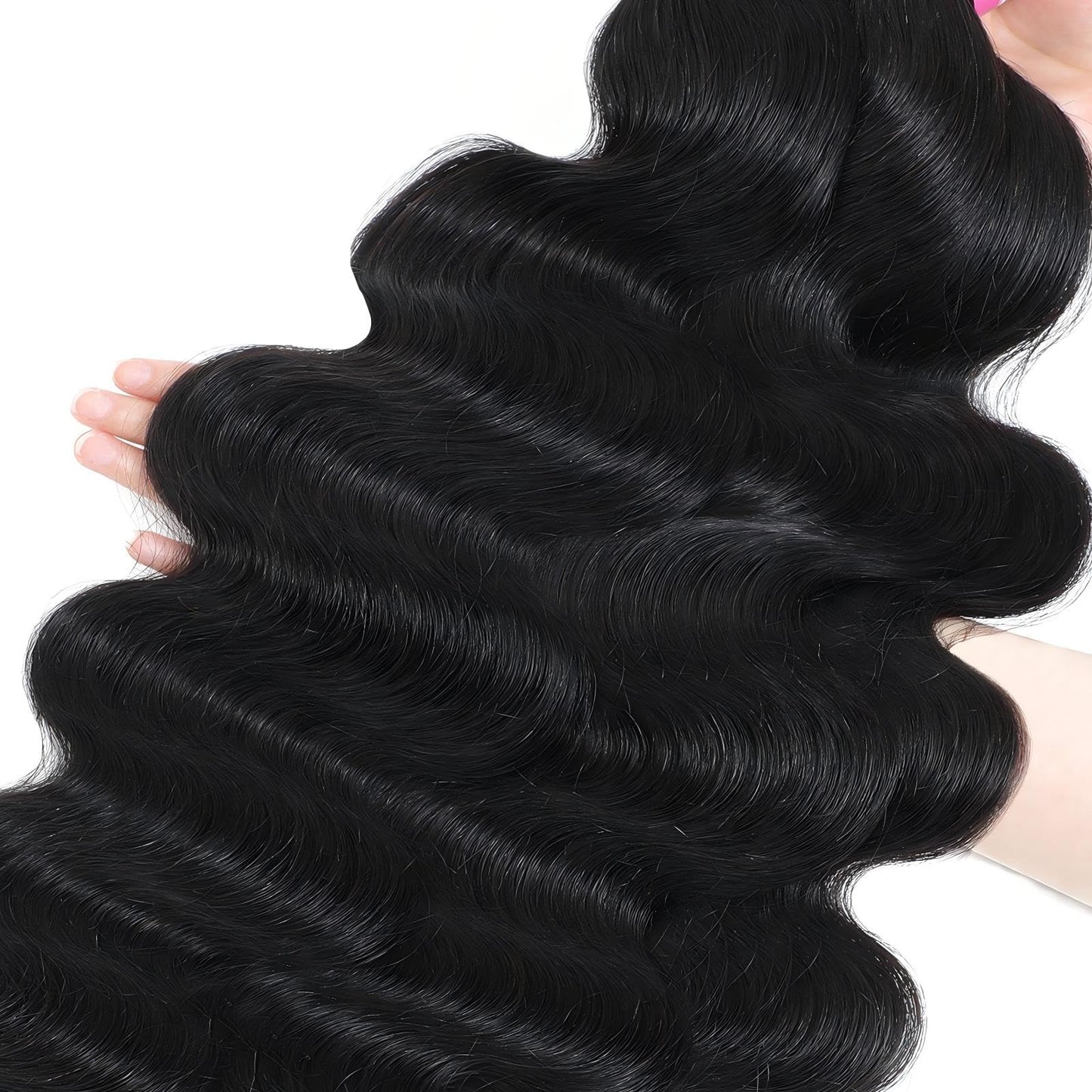 Human Hair Bundles Body Wave 28 30 32 Inch Bundles 100% Unprocessed Brazilian Remy Hair Weave Bundles Body Wave Natural Black