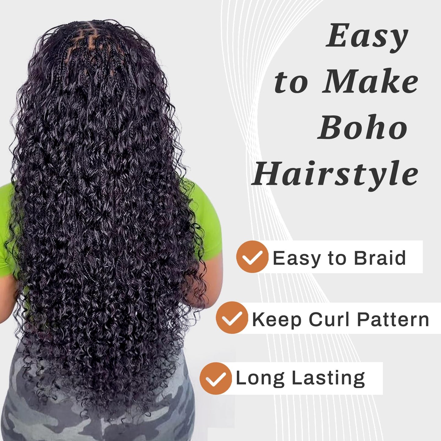 Dorsanee Deep Wave Bulk Hair for Braiding 18 Inch 2 Bundles 200g Chocolate Brown Curly Braiding Hair for Boho Braids No Weft Wet and Wavy Braiding Hair Extensions (#4,100g/bundle)