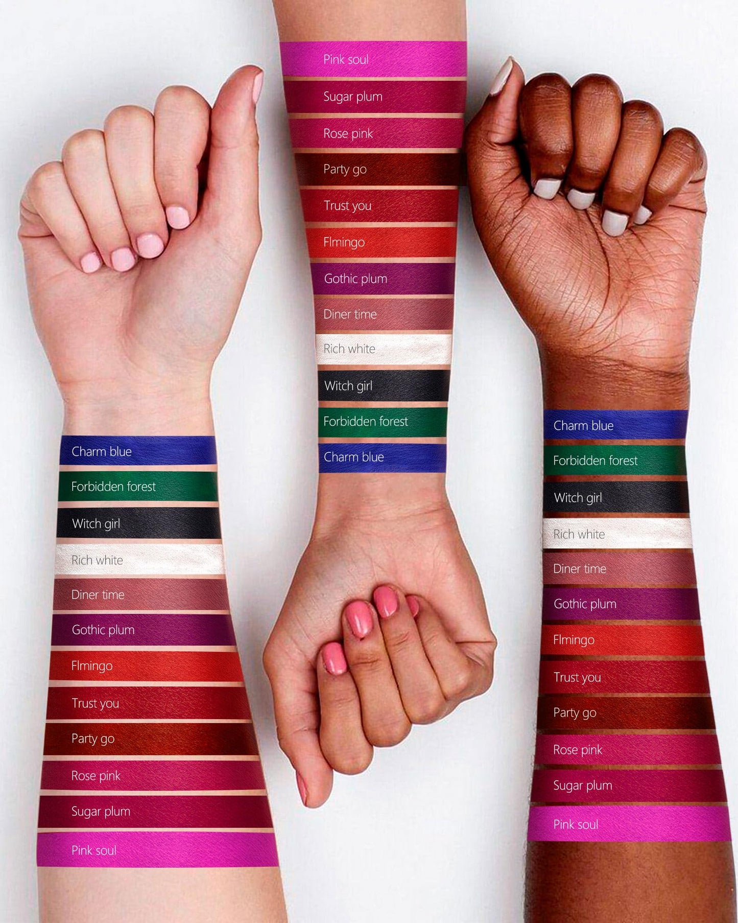 MAKI YIKA 3Pcs Matte Liquid Lipstick Makeup Set, Dark Red Purple Nude Lipstick Long Lasting Smudge Proof Transfer Proof Lip Makeup