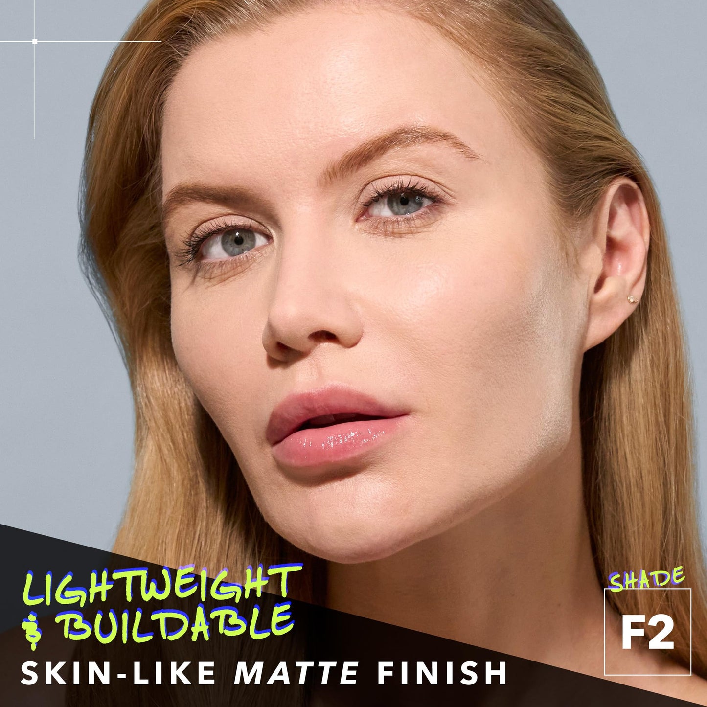 COVER FX Power Play Foundation - Shade F2 - Buildable Full Coverage - Waterproof Sweat-Proof Transfer-Proof - Natural Matte Finish - All Skin Types