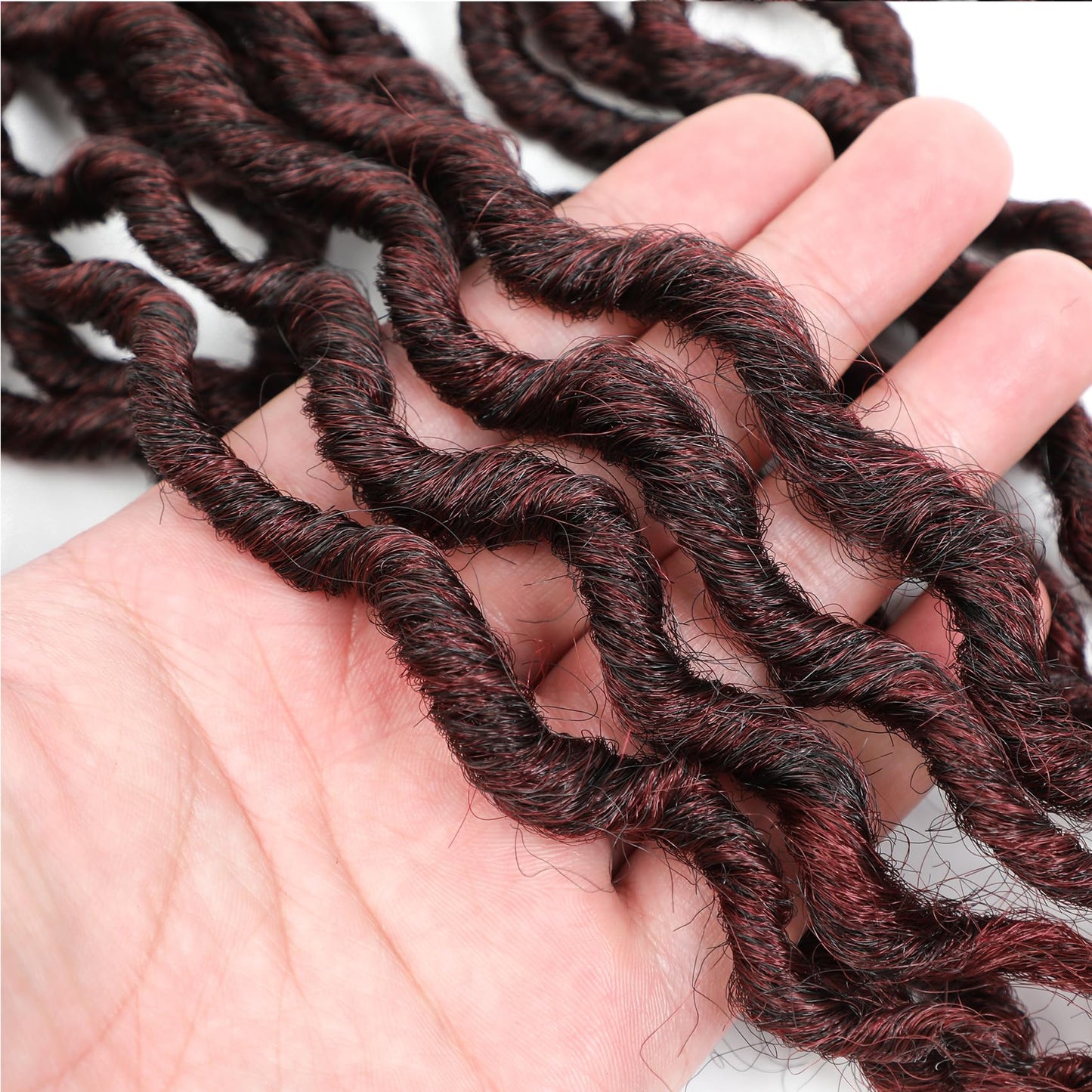 Karida Goddess Locs Crochet Hair 12 Inch, 8 Packs Upgraded Crochet Hair for Black Women, Pre Looped Crochet Faux Locs With Curly Ends (12 Inch (Pack of 8), TBUG#)