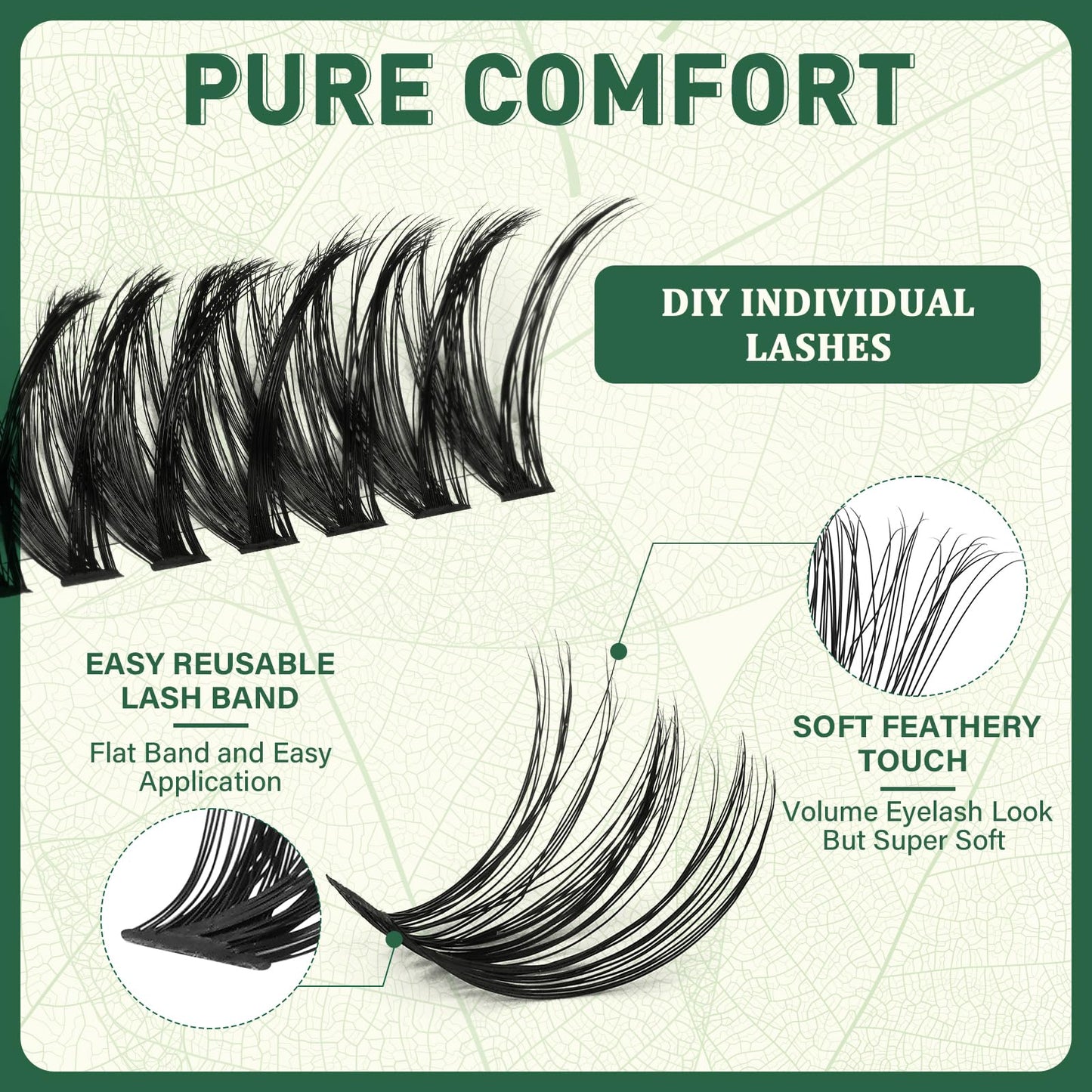 Lash Clusters 320Pcs Eyelash Clusters KEYYOU 60D+80D D Curl 9-16MIX Clusters Lashes Super Soft Wispy DIY Eyelash Extension at Home(60D+80D-D,9-16MIX)