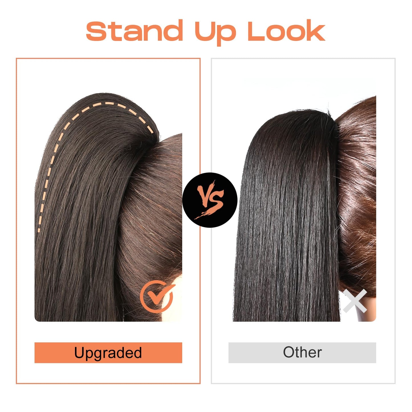 SEIKEA Versatile Drawstring Ponytail Extension, 18" Long Wavy Multi Layered Clip in Ponytail Hair Extensions Stand Up High Fake Pony Tail Soft Natural Synthetic Hairpiece for Women Cool Light Blonde