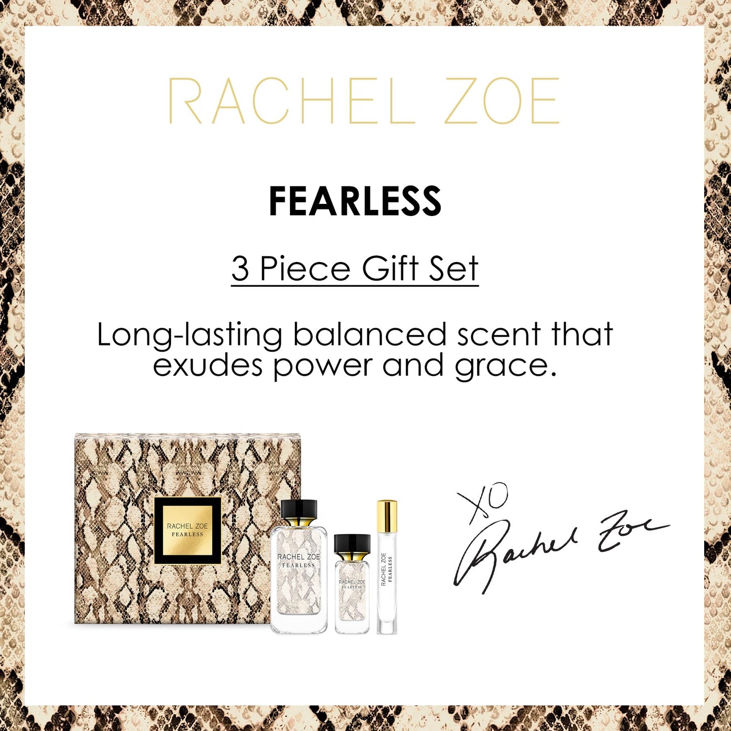 RACHEL ZOE Fearless Gift Set - Designer Womens Perfume - 3 Eau de Parfum Sprays - Vanilla Perfume for Women Gift Set - Travel Size - 3 pc