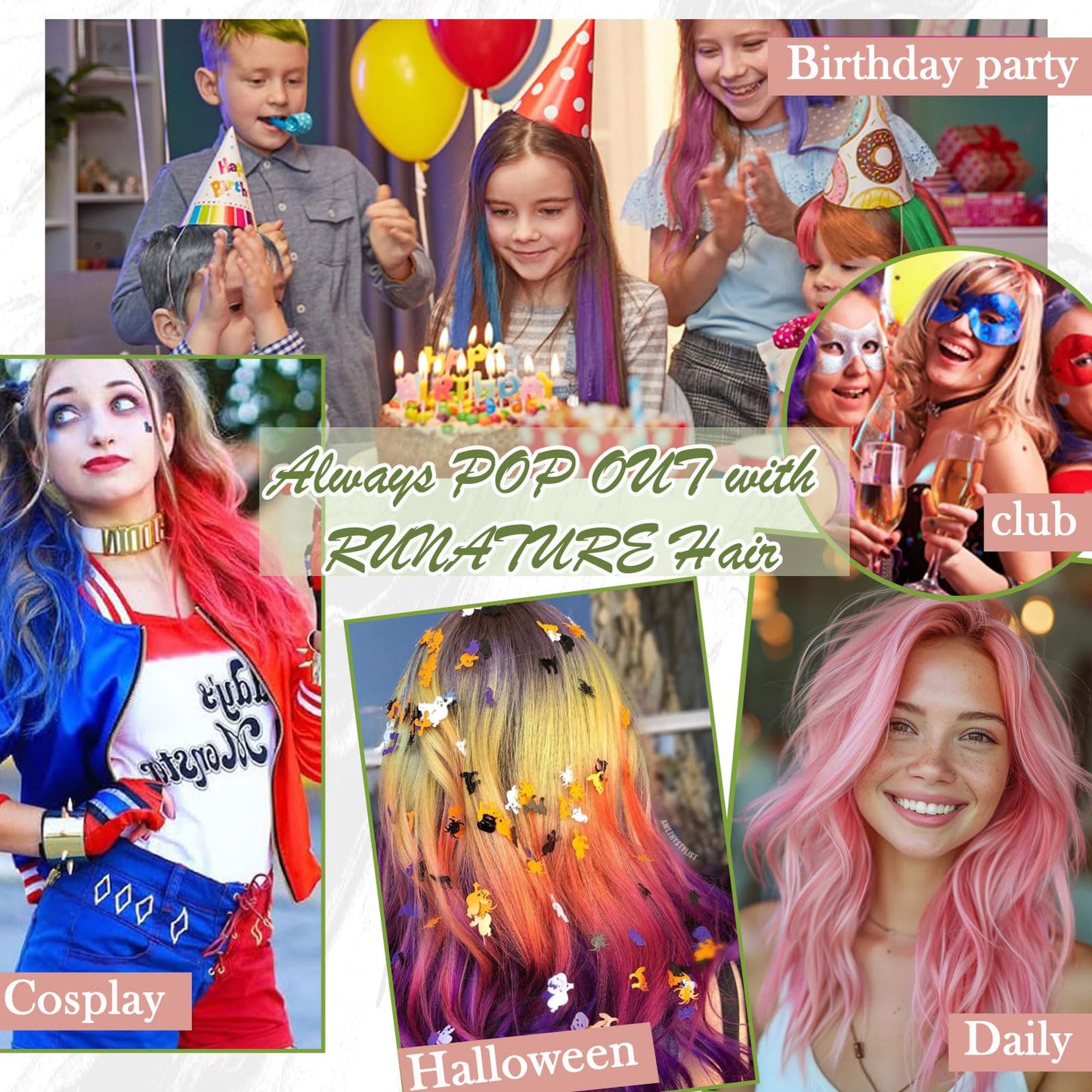 RUNATURE Micro Link Hair Extensions 16 Inch Straight Hot Pink Human Hair 25g 25s