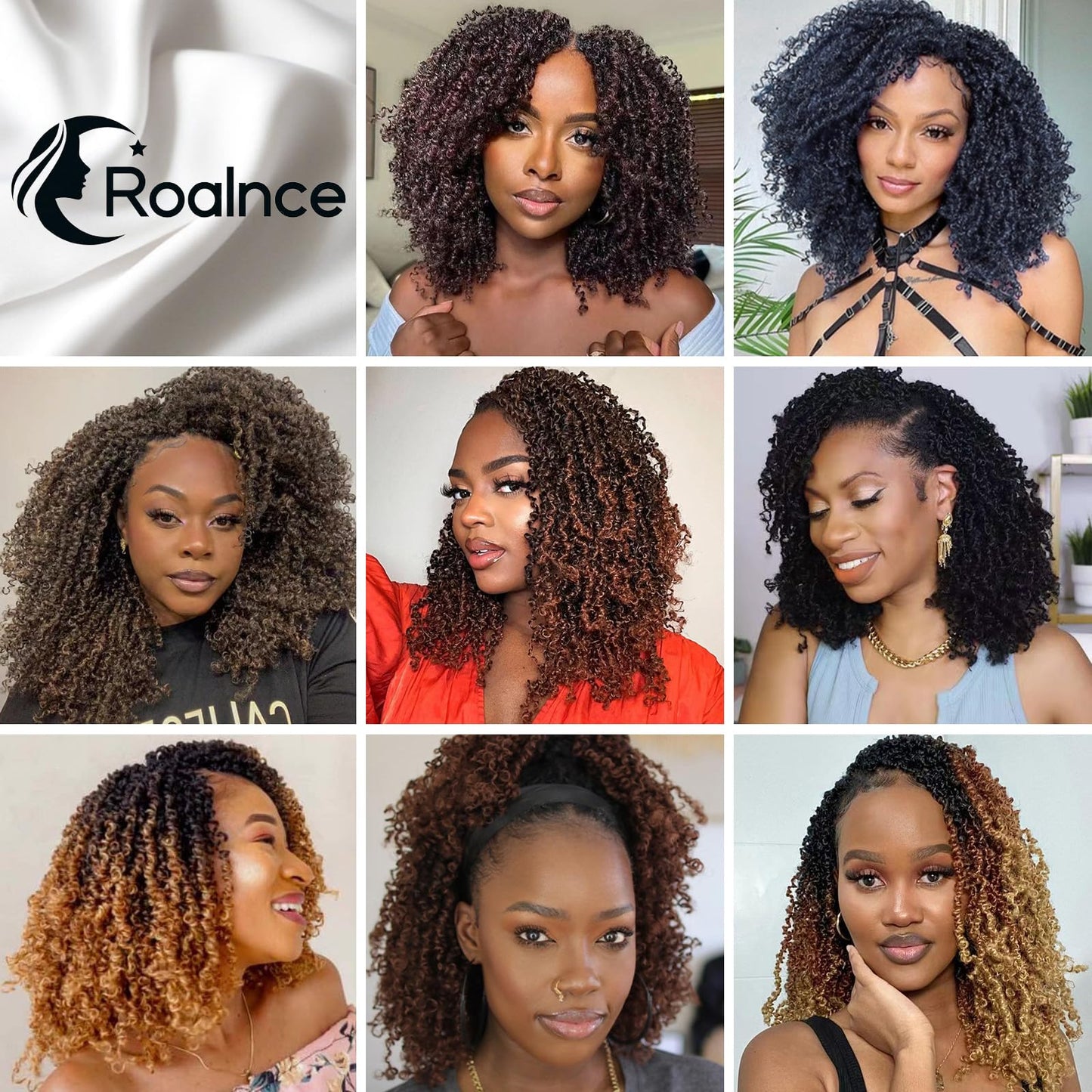 6 Packs Yankee Twist Crochet Braids Hair Passion Yankee Twist Pre Looped Curly Braiding Pretwisted Hair Extensions for Senegalese Brown 14 Inch 1B30#