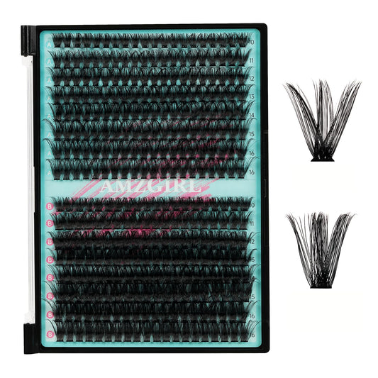Lash Clusters 320Pcs 70D 90D Eyelashes Cluster D Curl Individual Wispy Lashes Cluster for DIY Cluster Eyelash Extensions at Home for Beginners (Mix10-16mm)