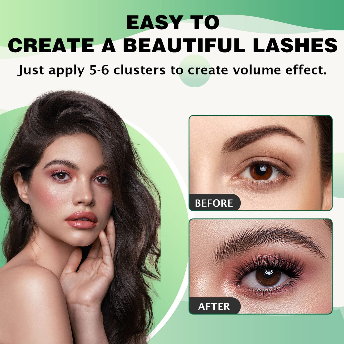 Lash Clusters 96pcs Individual Lashes Y01 D Curl 8-18MIX Cluster Lashes KEYYOU Volume Wispy Lash Extension Soft&Comfortable Easy DIY at Home(Y01,D-8-18MIX)