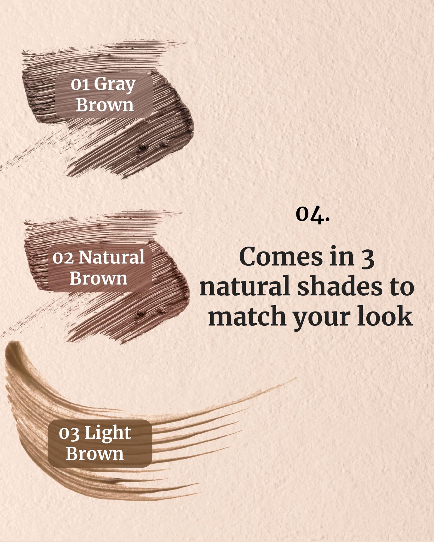 VDL Eye Fine Brow Mascara, 01 Gray Brown - Natural Brow Color for Precise Results and Defined Brows (0.19 oz) | Korean Makeup